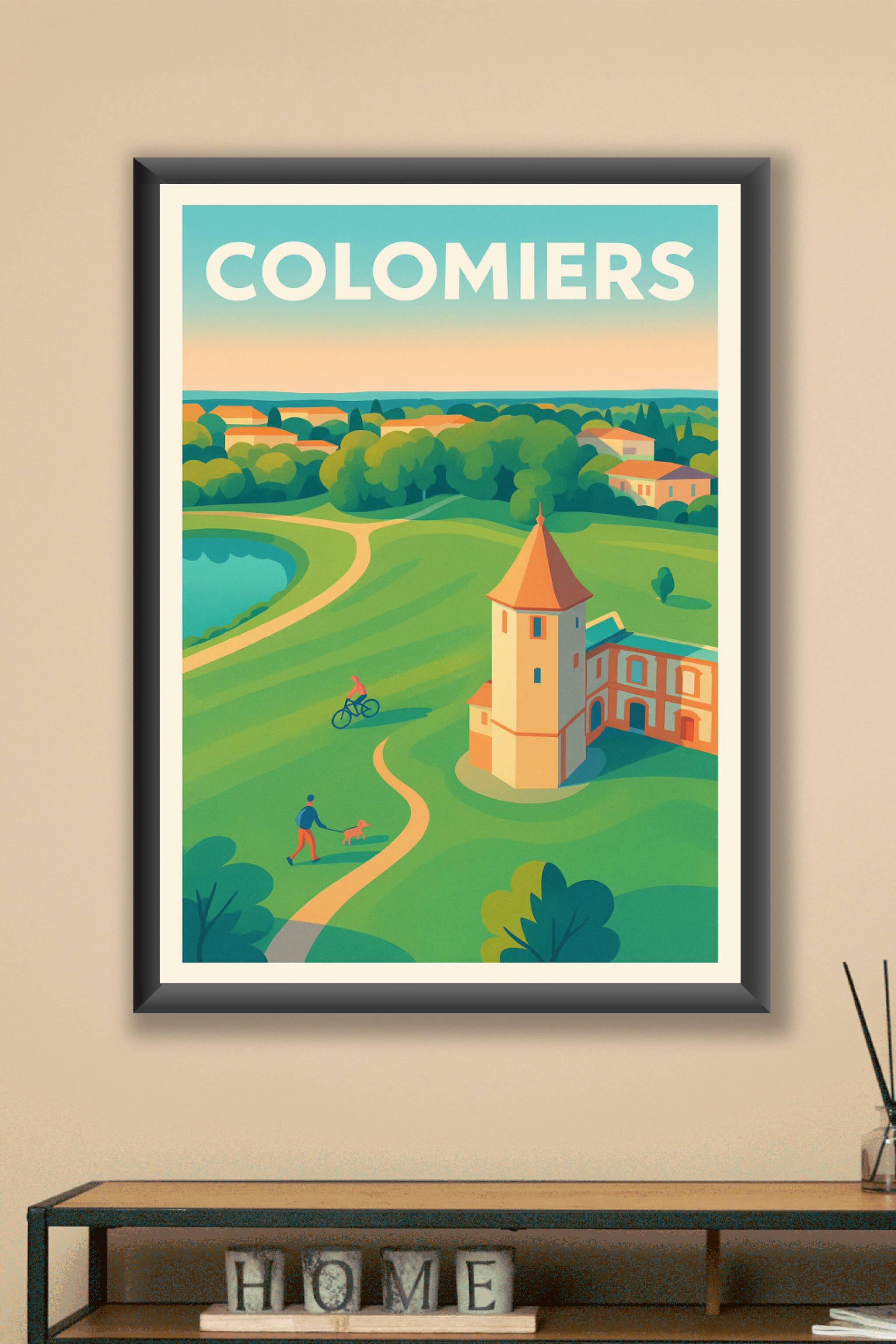 Affiche Colomiers — Évasion verte au cœur de la ville · poster d'art de Colomiers
