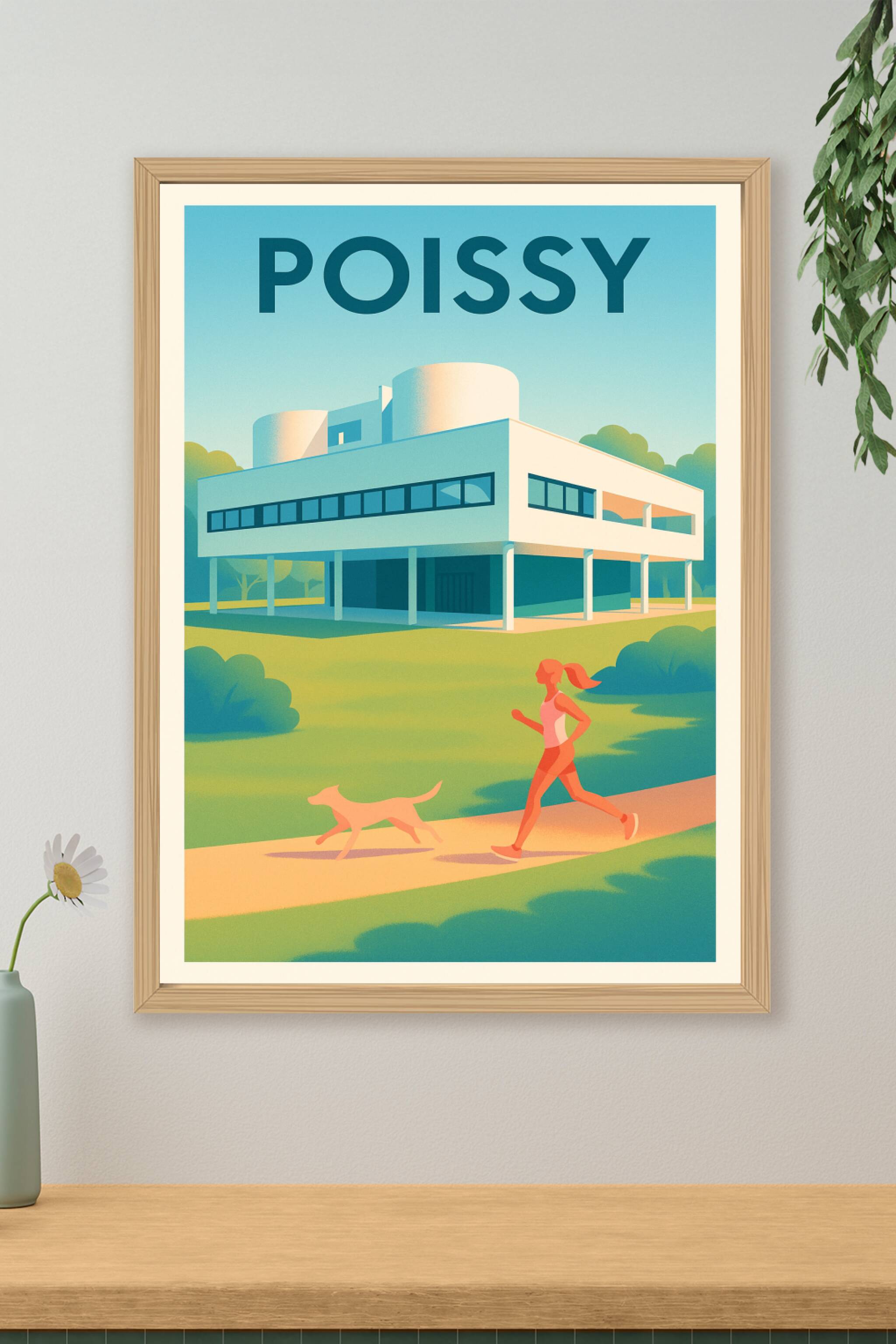 Affiche Poissy — L'esprit contemporain et nature en harmonie · poster d'art de Poissy