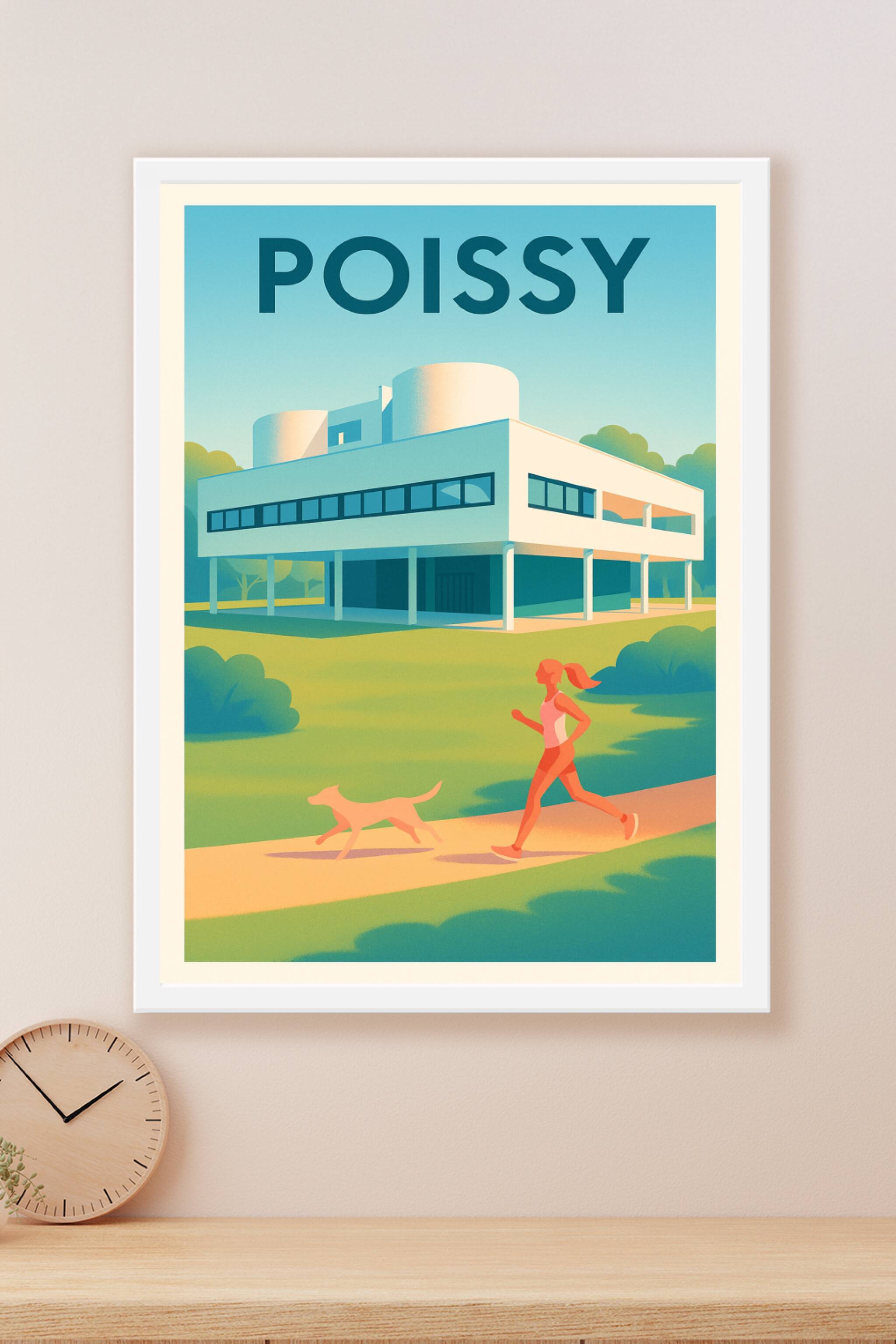 Affiche Poissy — L'esprit contemporain et nature en harmonie · poster d'art de Poissy
