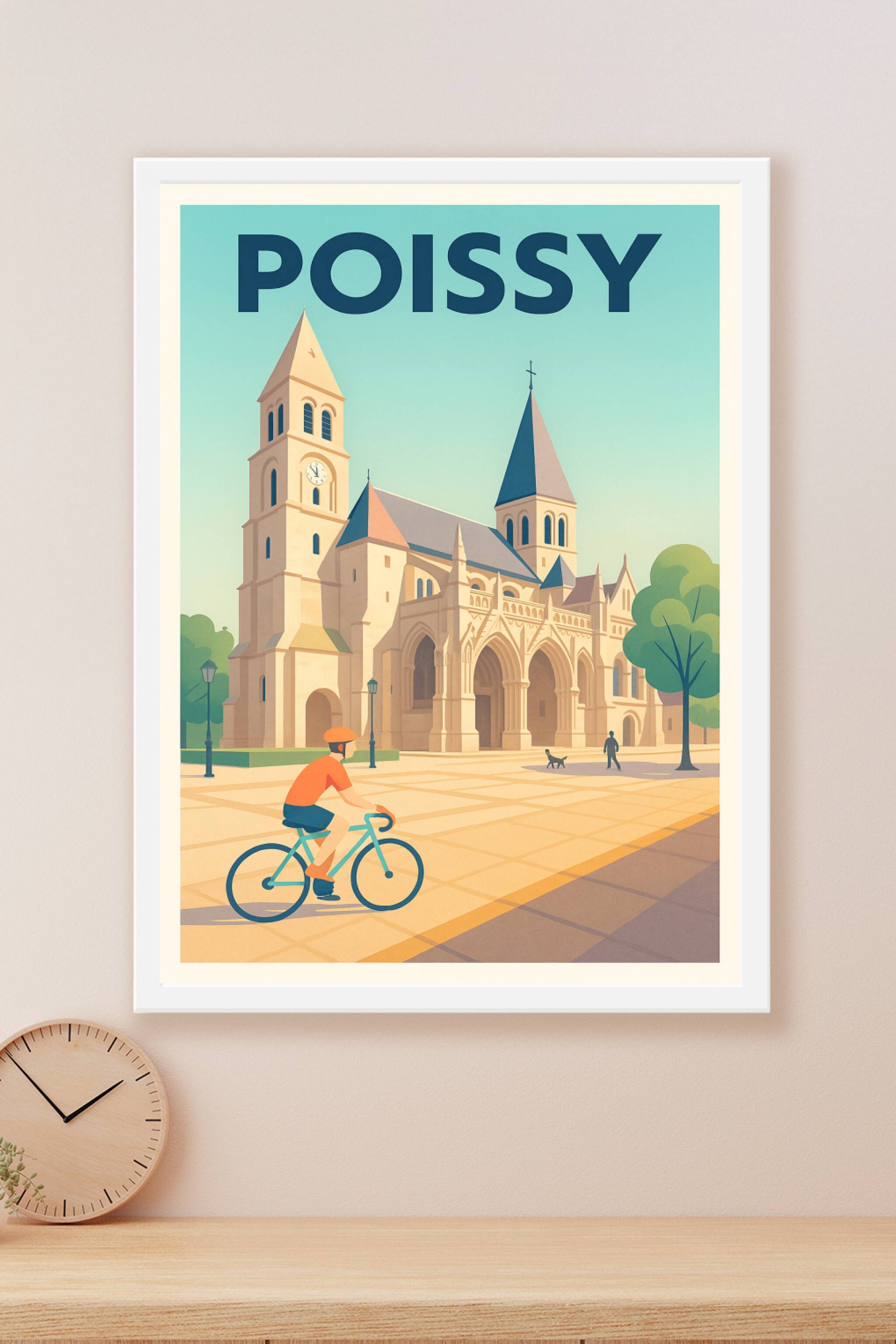 Affiche Poissy — Charme et histoire au cœur de la ville · poster d'art de Poissy