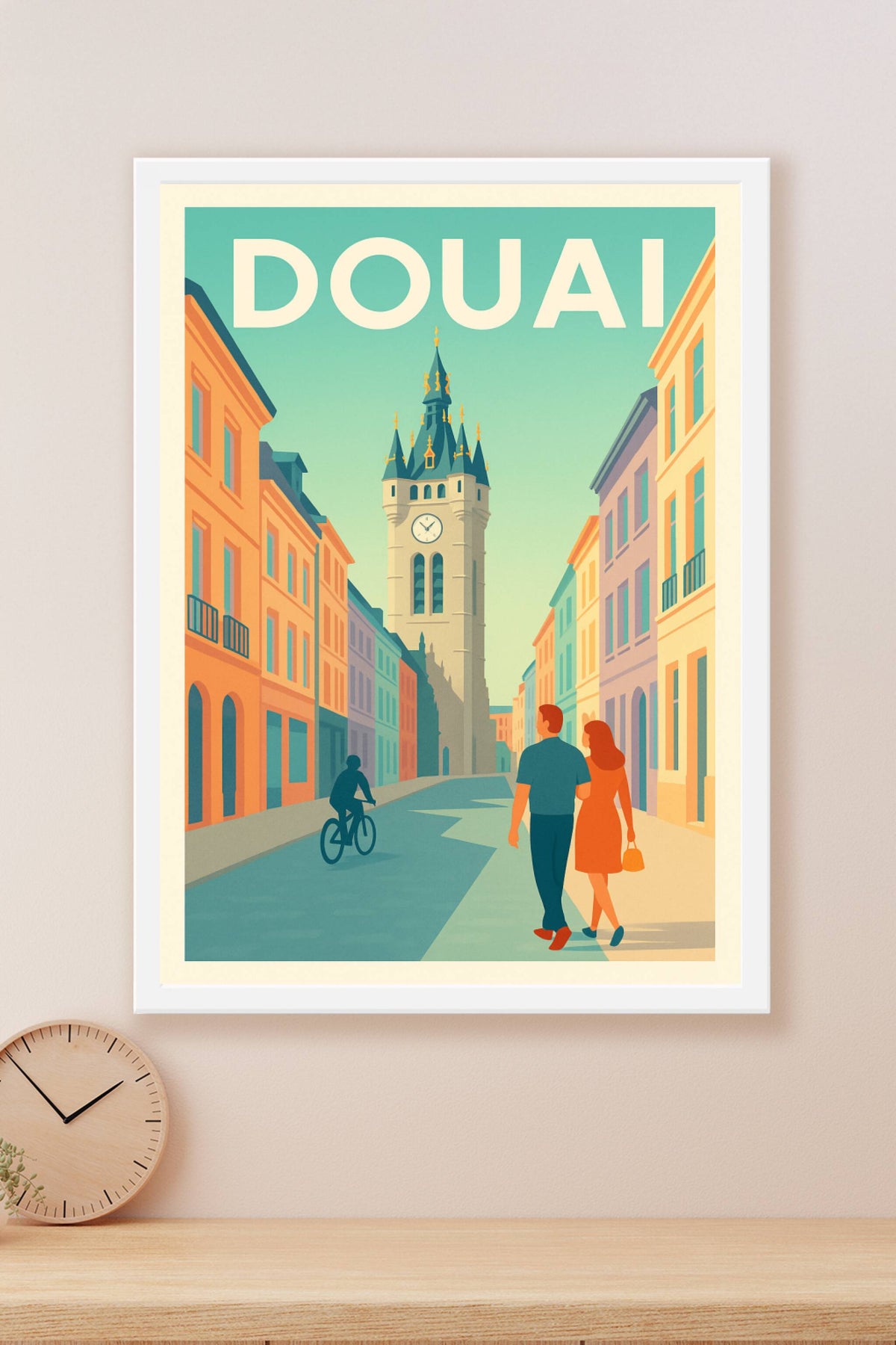 Affiche Douai — Charme intemporel au cœur de la ville · poster d'art de Douai
