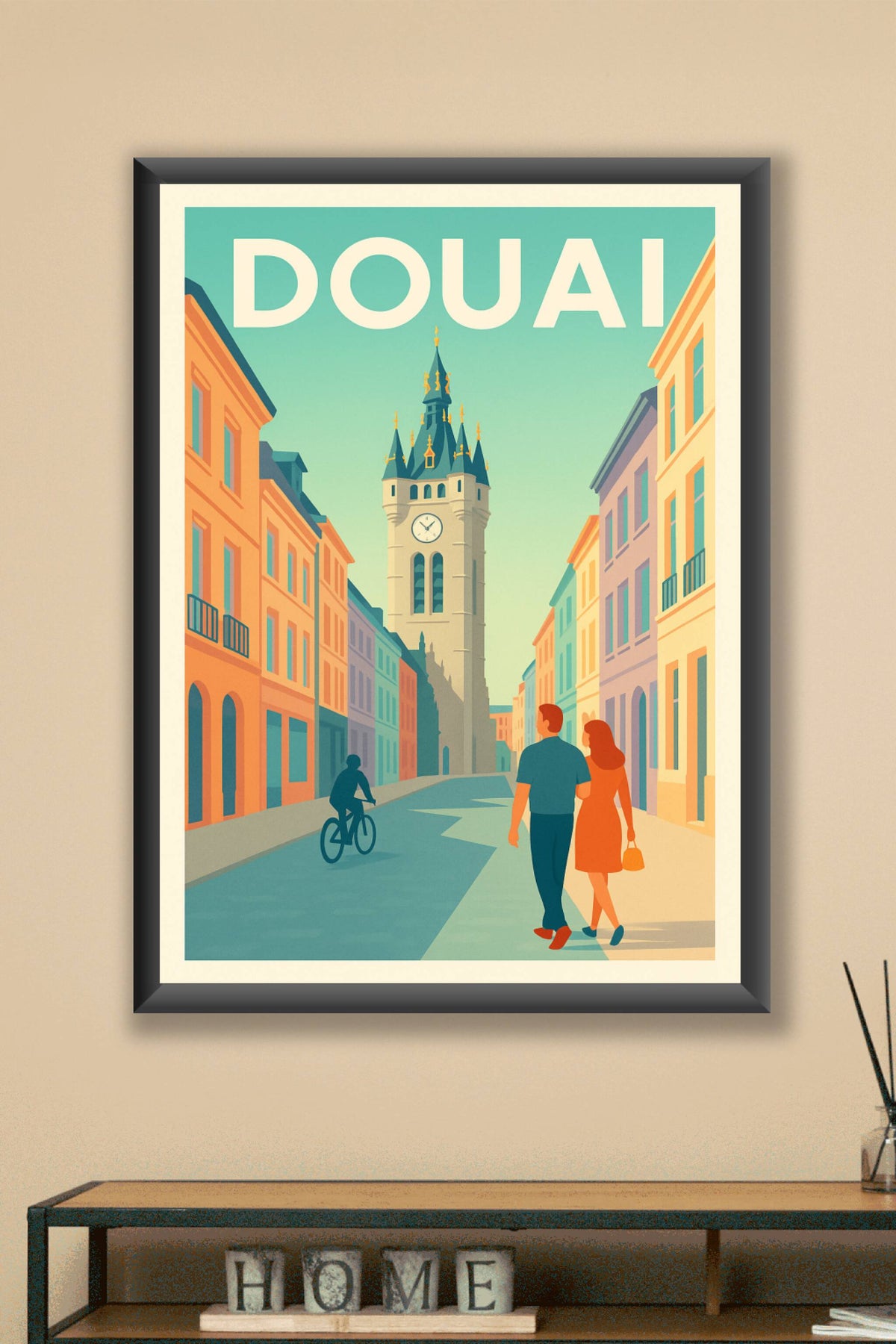 Affiche Douai — Charme intemporel au cœur de la ville · poster d'art de Douai