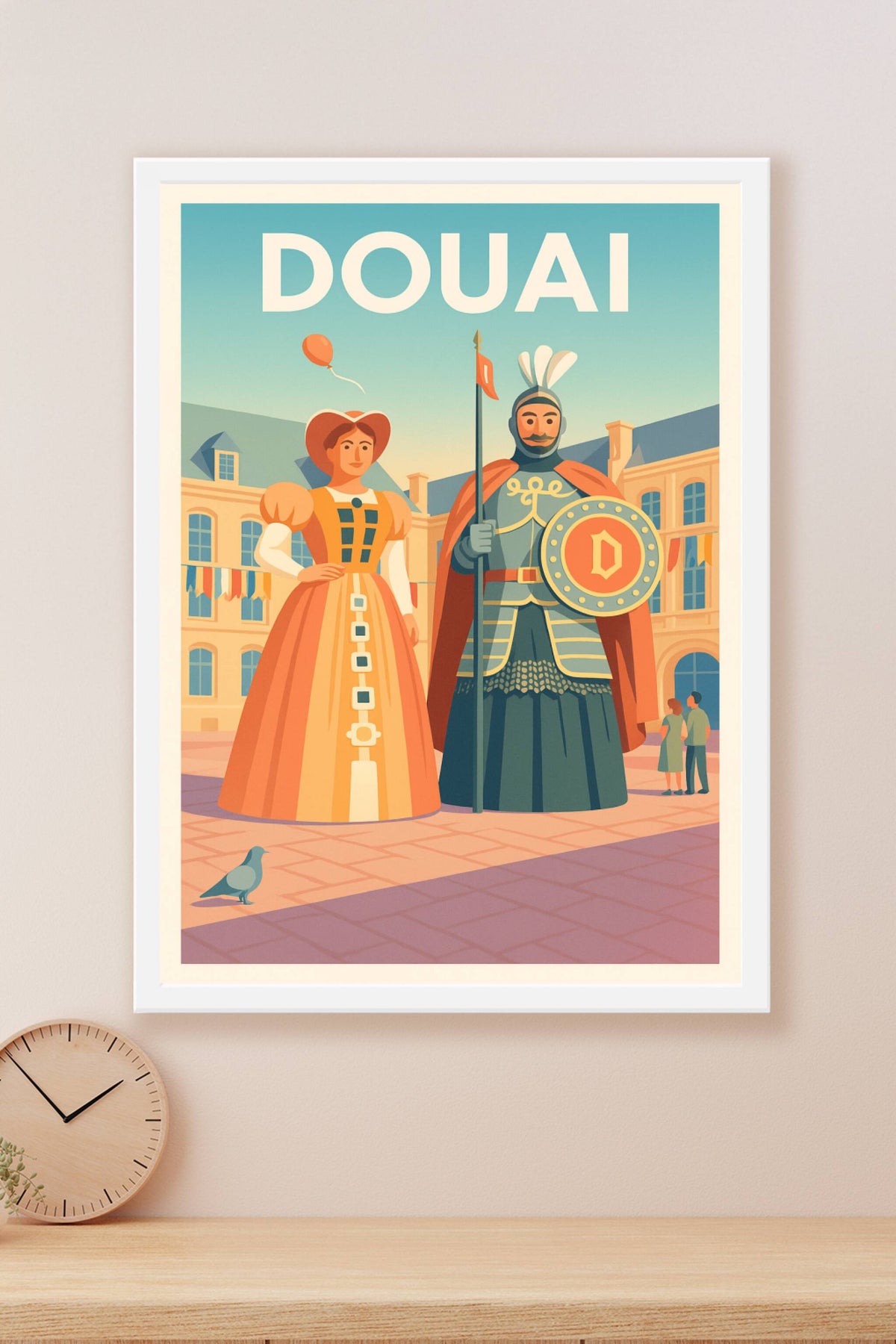 Affiche Douai — Histoire et tradition en géants du Nord · poster d'art de Douai