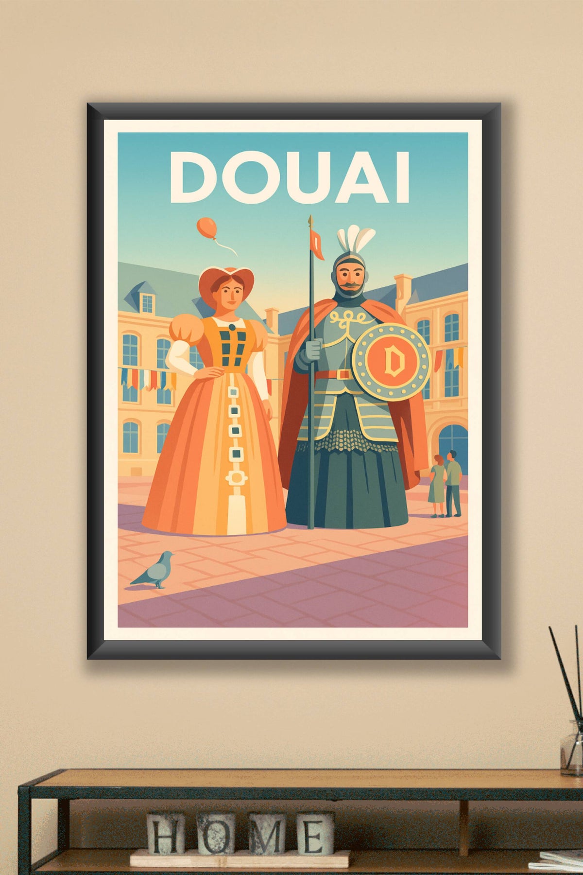 Affiche Douai — Histoire et tradition en géants du Nord · poster d'art de Douai