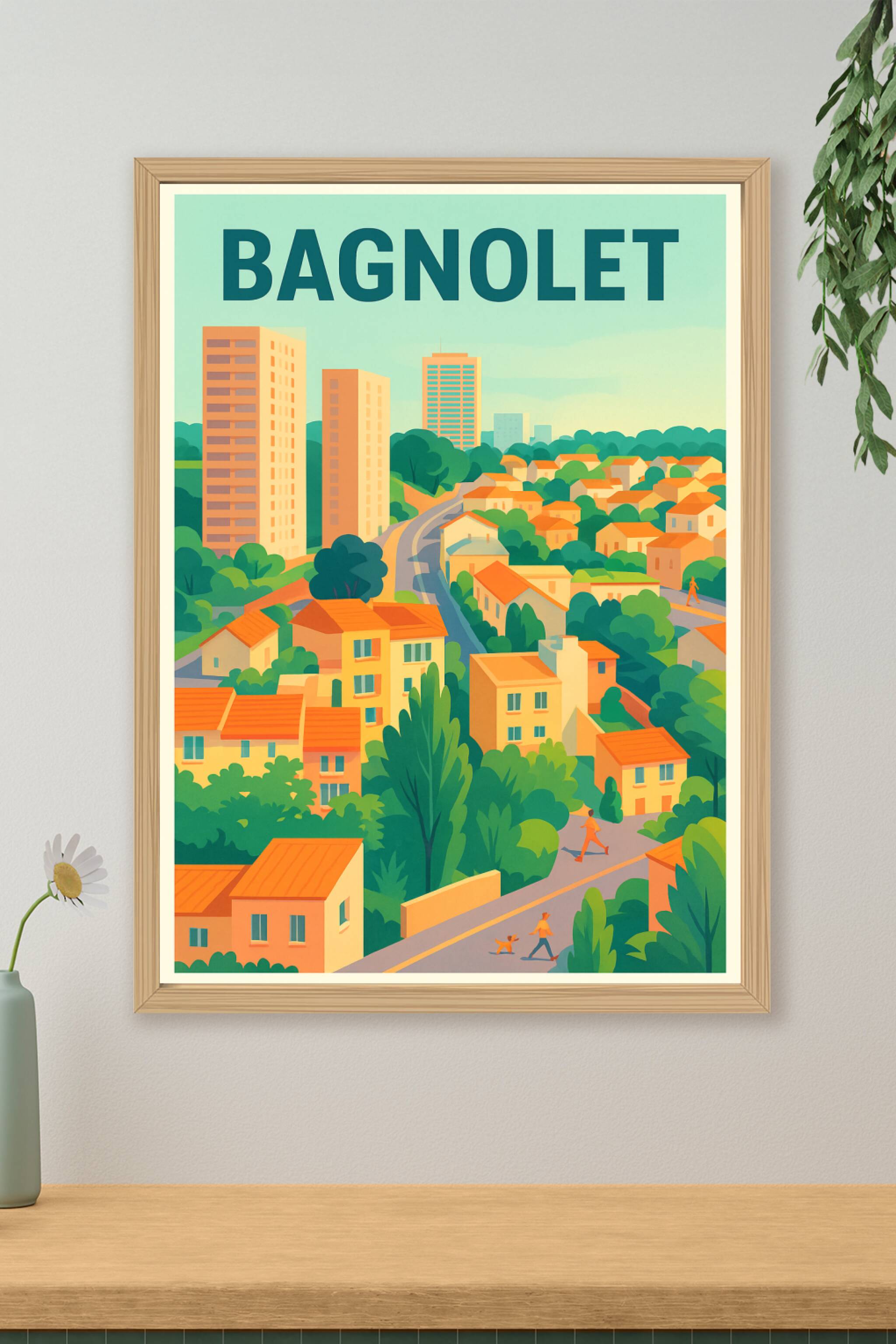 Affiche de Bagnolet - Atmosphère paisible en périphérie parisienne