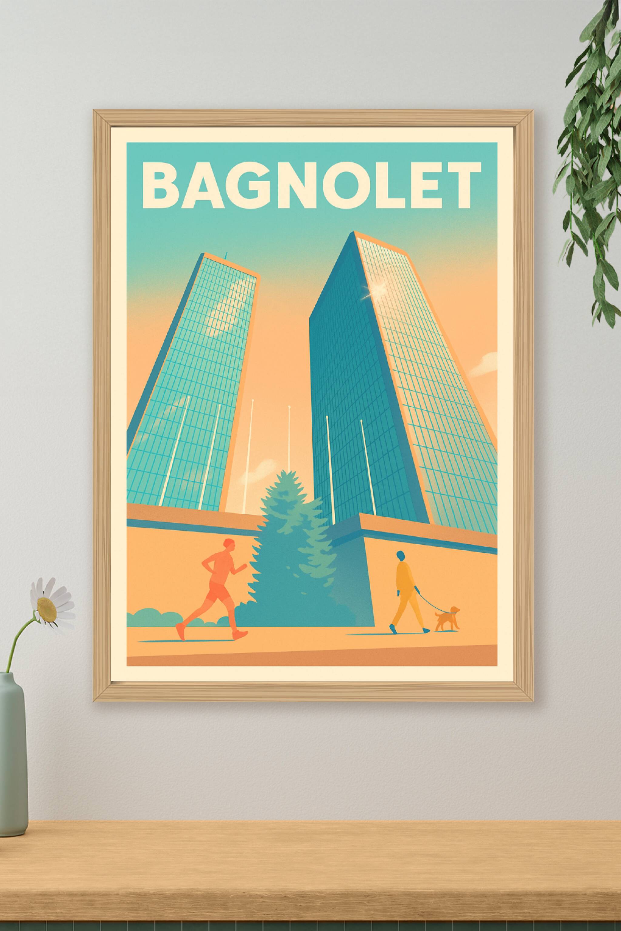 Affiche de Bagnolet - Modernité et vie urbaine en harmonie