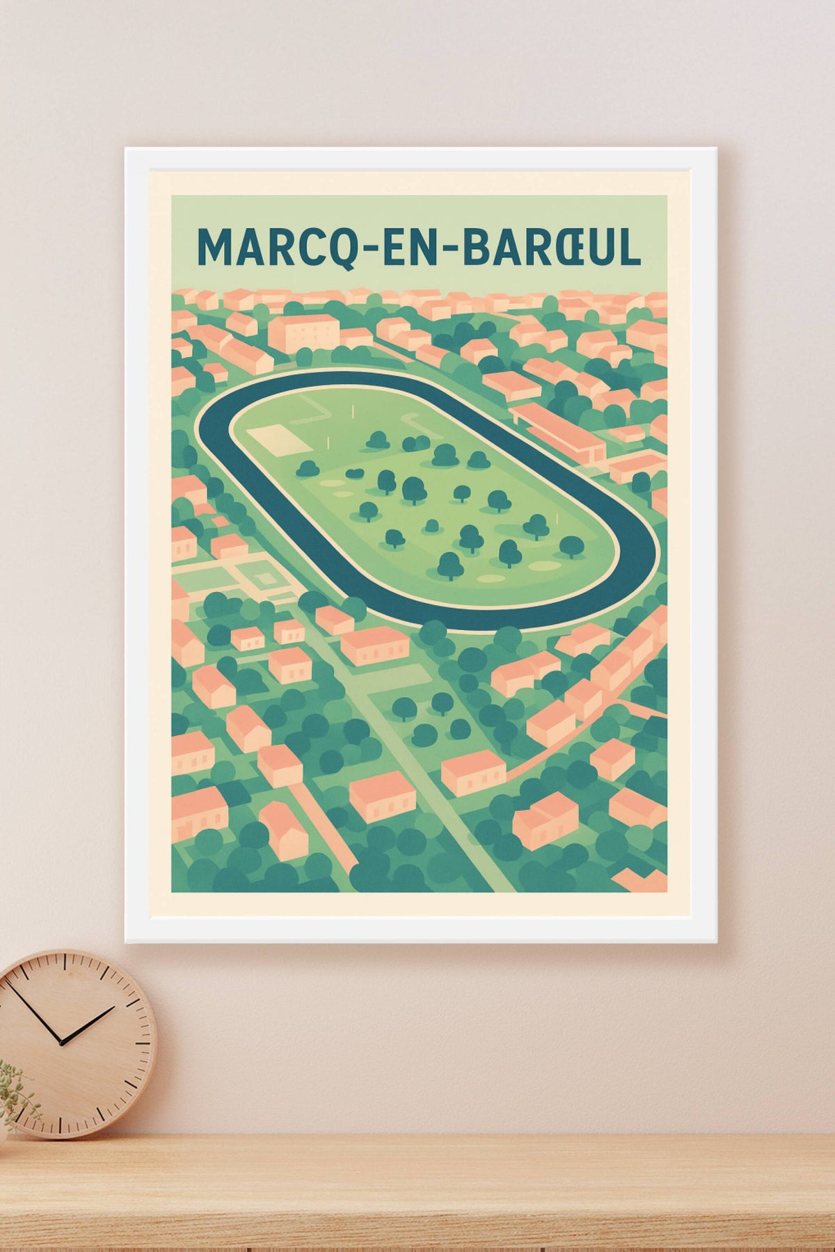 Affiche Marcq-en-Barœul — Atmosphère paisible et verdoyante · poster d'art de Marcq-en-Barœul
