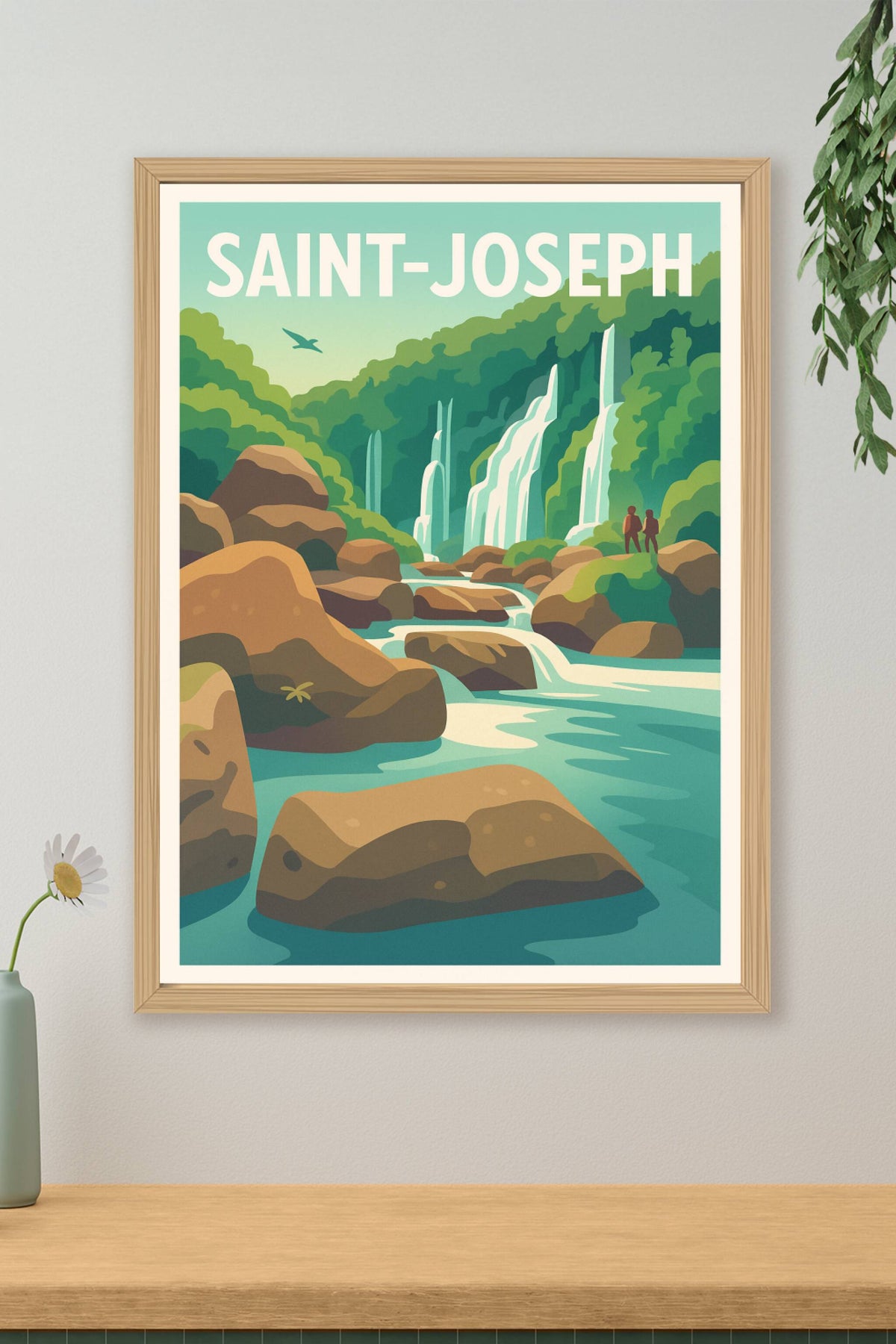 Affiche Saint-Joseph — Évasion nature et cascades apaisantes · poster d'art de Saint-Joseph