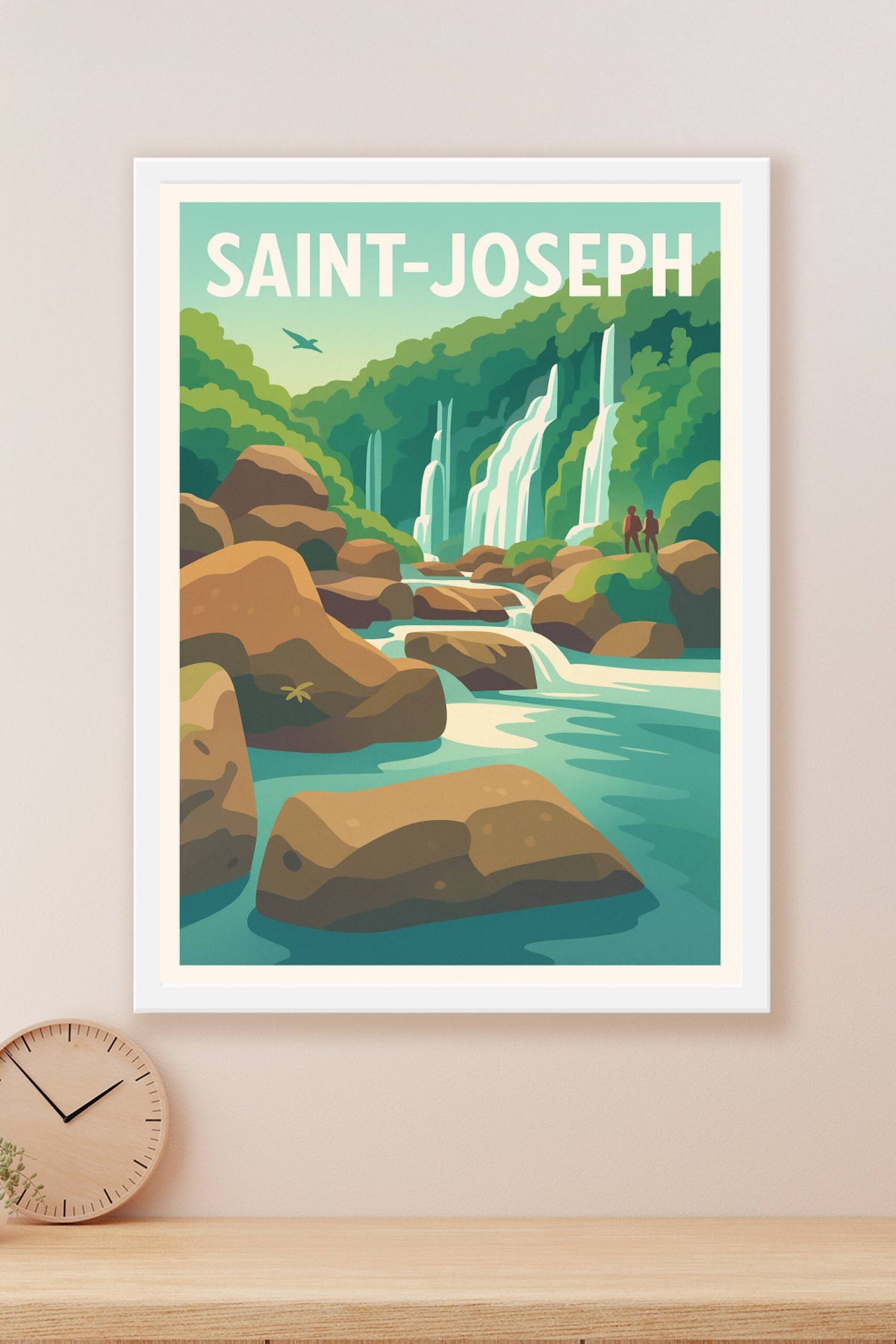 Affiche Saint-Joseph — Évasion nature et cascades apaisantes · poster d'art de Saint-Joseph
