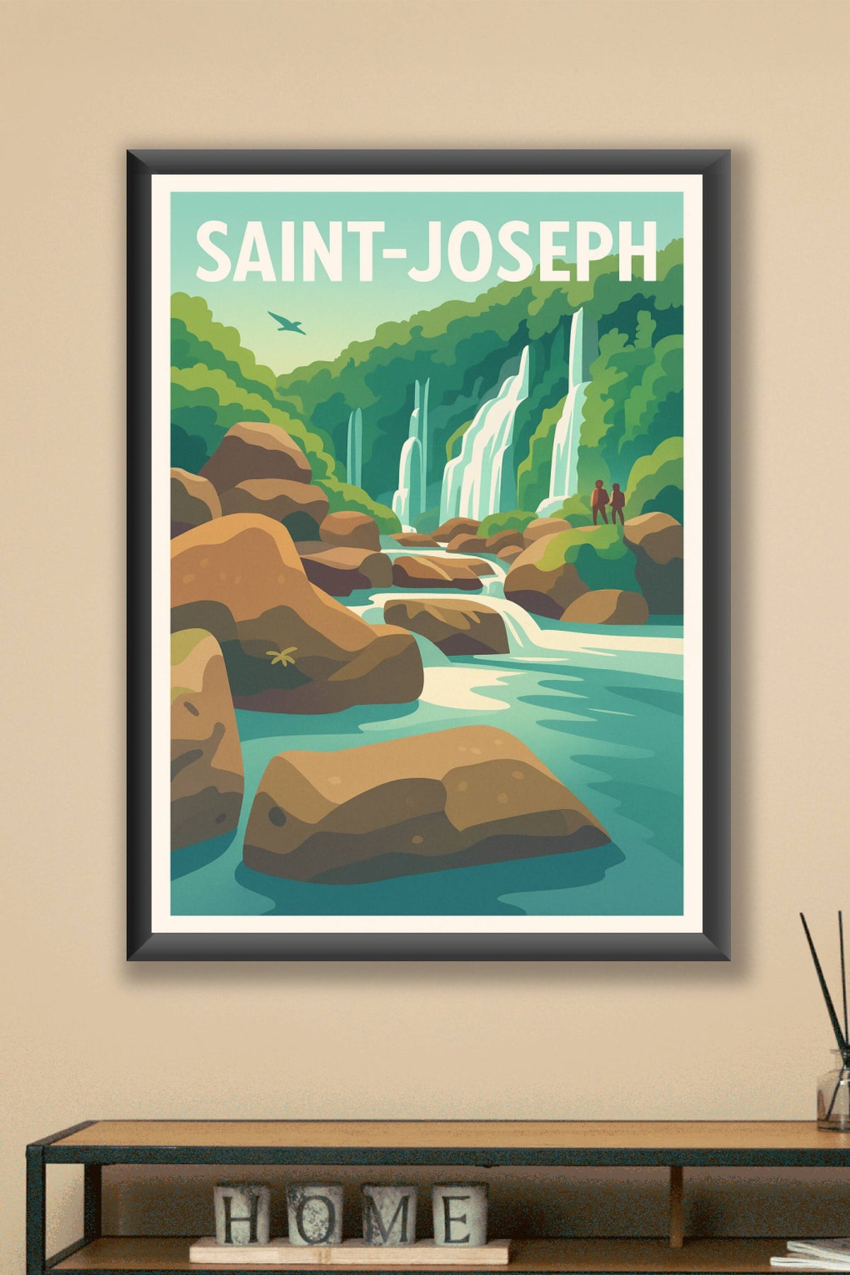 Affiche Saint-Joseph — Évasion nature et cascades apaisantes · poster d'art de Saint-Joseph