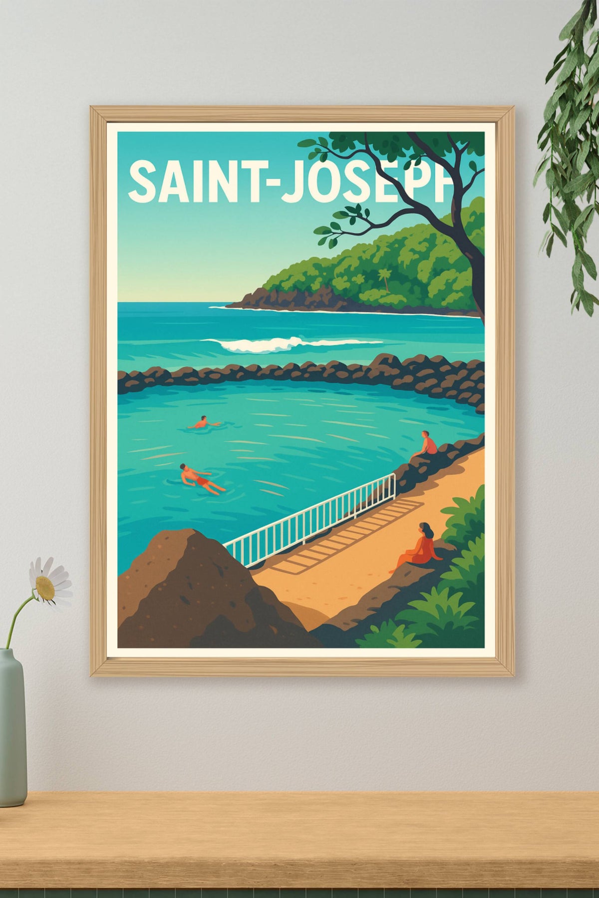 Affiche Saint-Joseph — L'évasion en bord de mer · poster d'art de Saint-Joseph