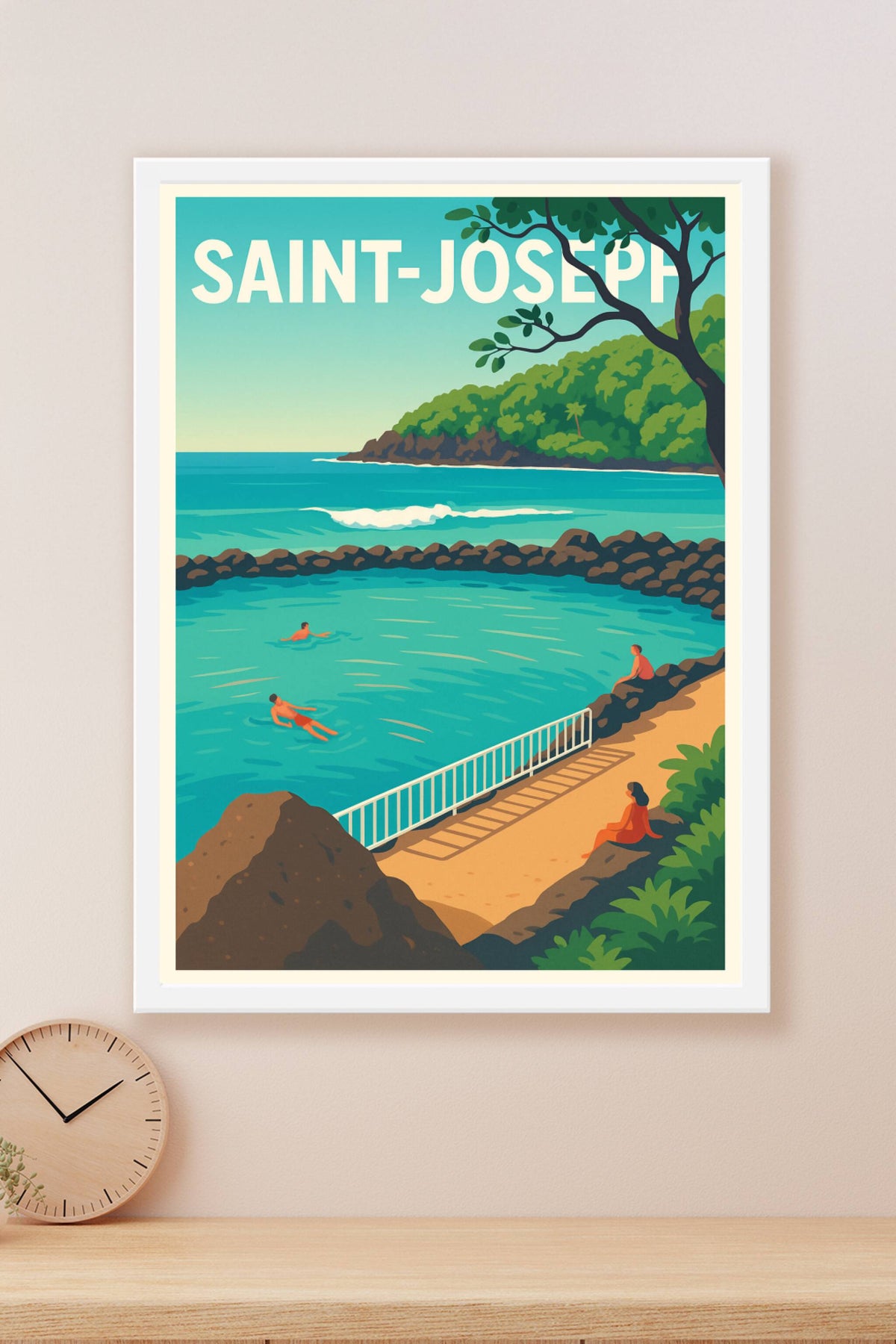 Affiche Saint-Joseph — L'évasion en bord de mer · poster d'art de Saint-Joseph