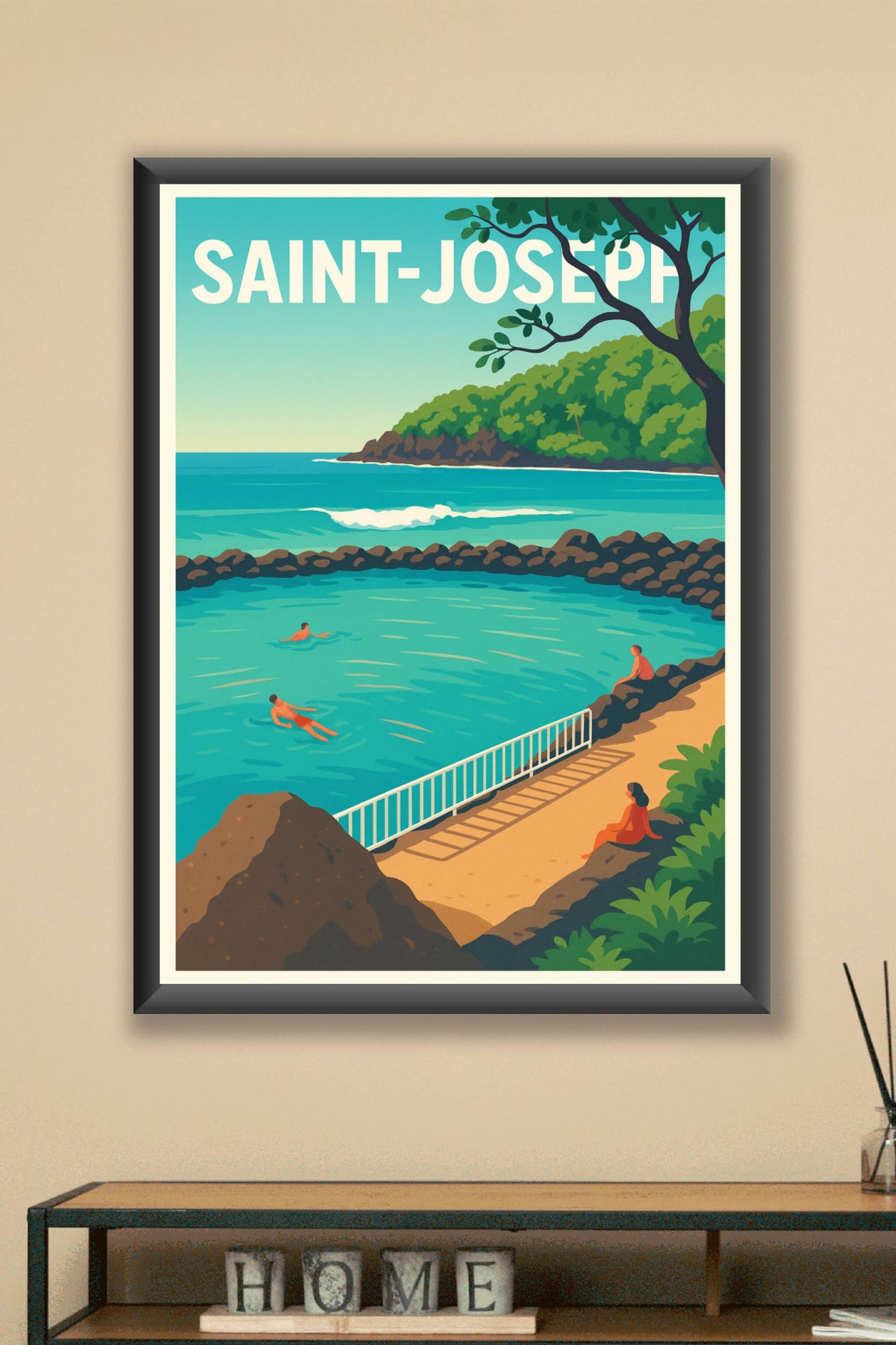 Affiche Saint-Joseph — L'évasion en bord de mer · poster d'art de Saint-Joseph