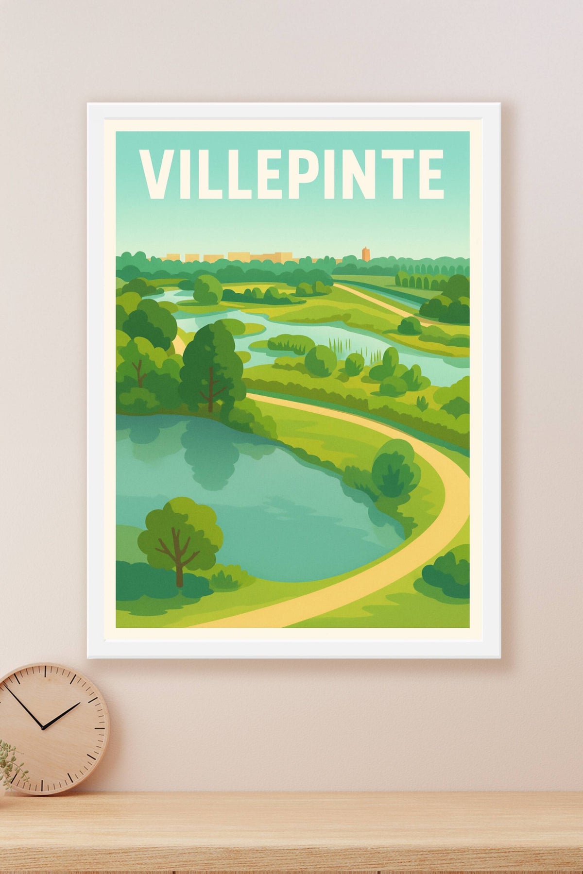 Affiche Villepinte — Escapade nature en bord de lacs · poster d'art de Villepinte