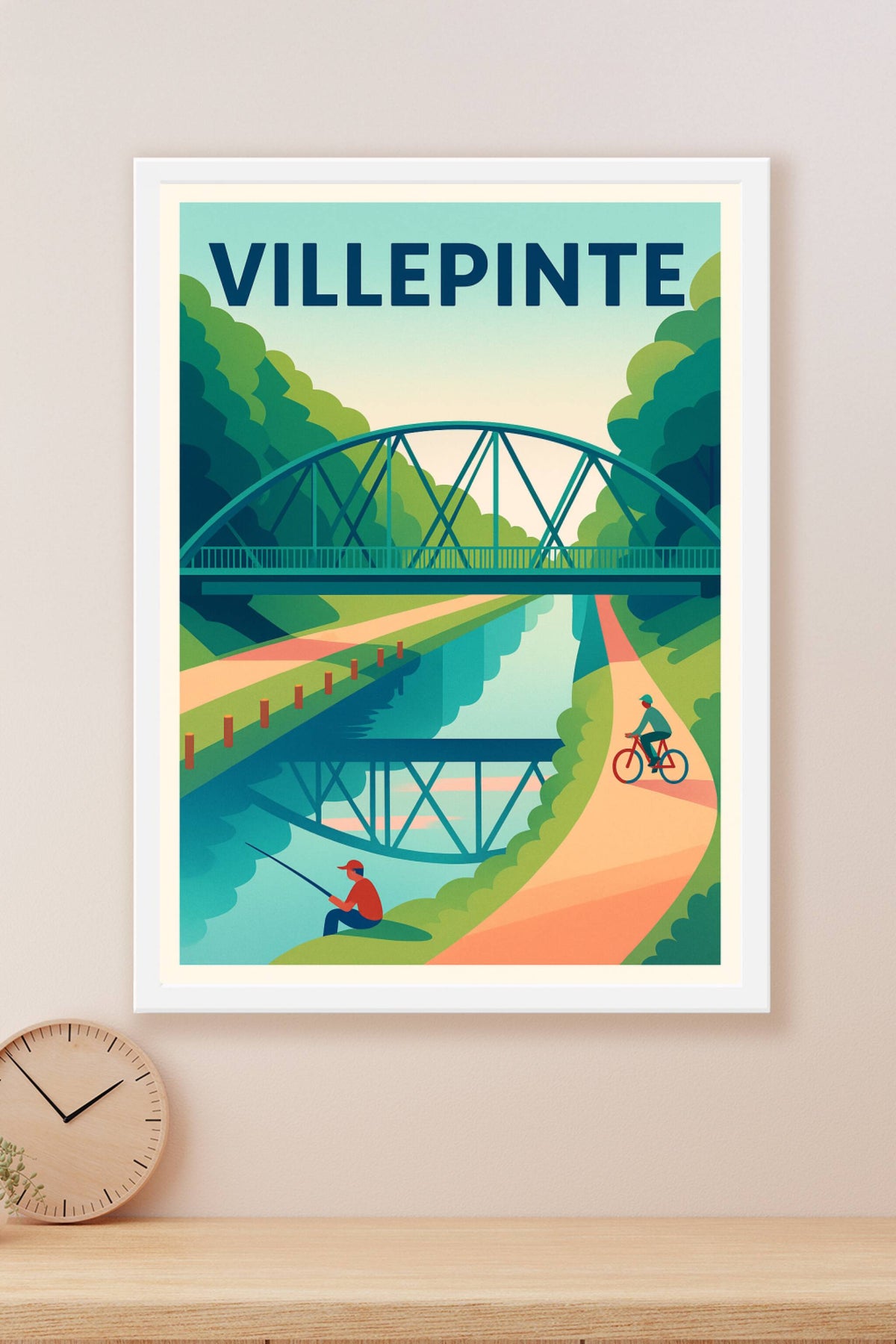 Affiche Villepinte — Tranquillité au fil de l'eau · poster d'art de Villepinte