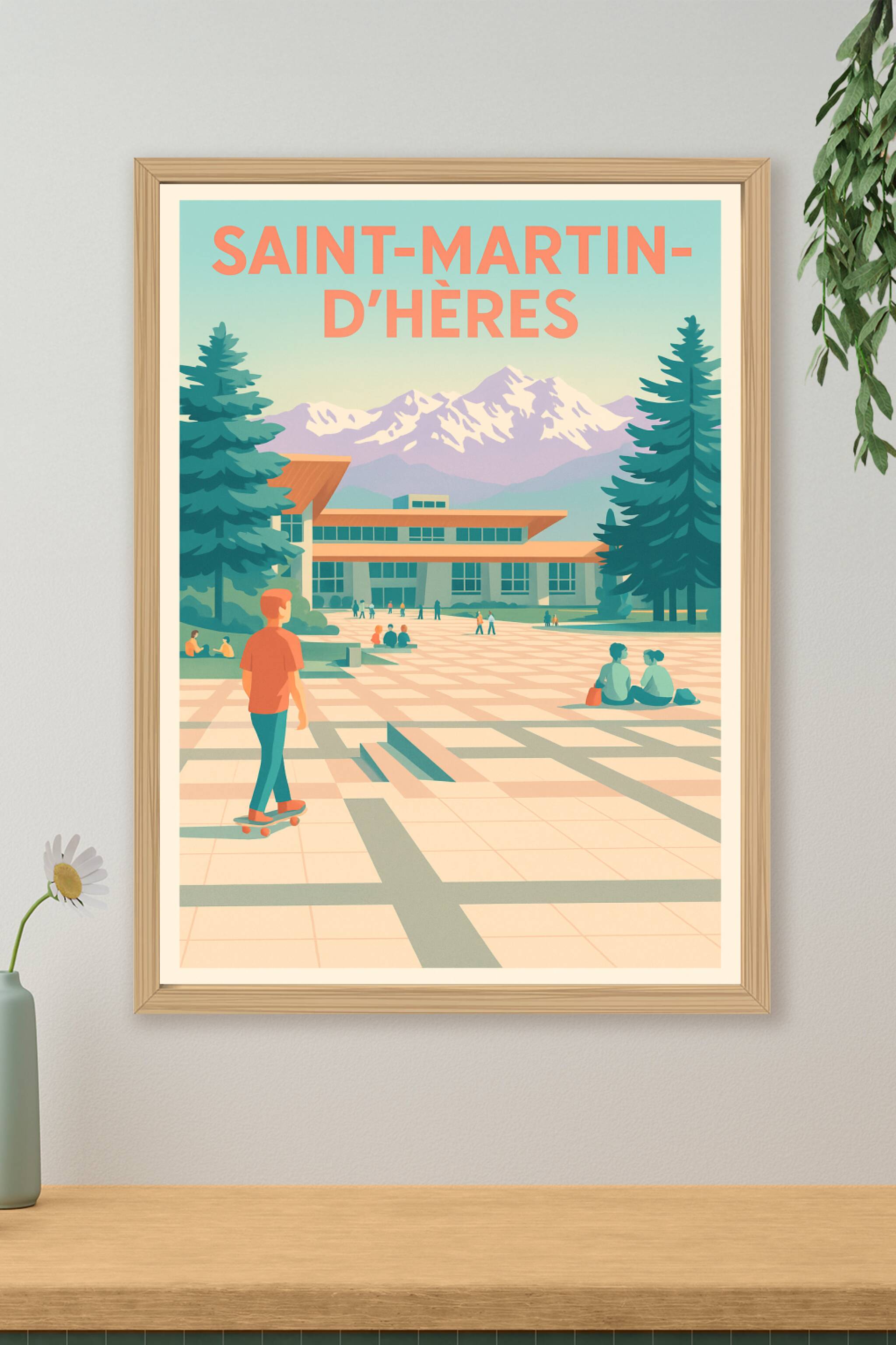 Affiche de Saint-Martin-d'Hères - L'Esprit Montagnard et Urbain