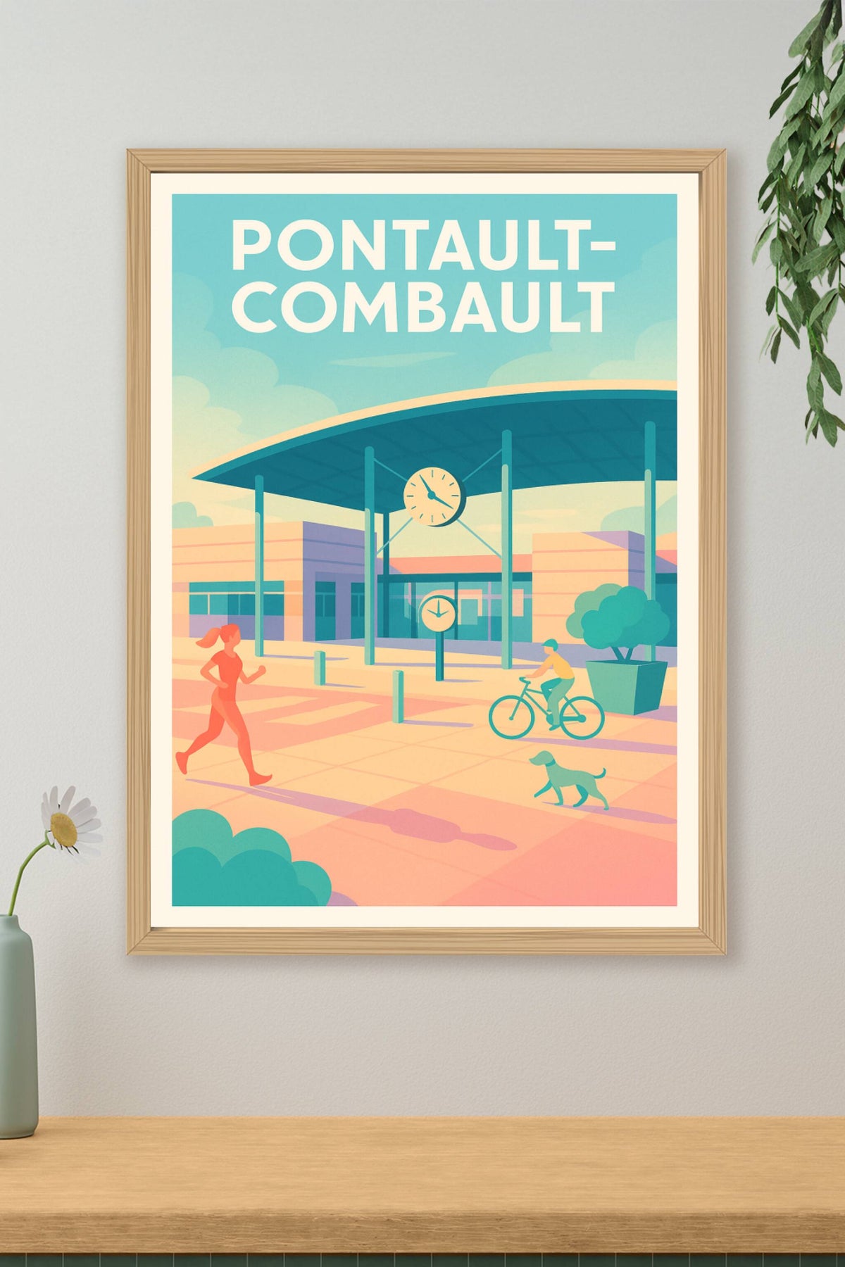 Affiche Pontault-Combault — Vie quotidienne et dynamisme urbain · poster d'art de Pontault-Combault
