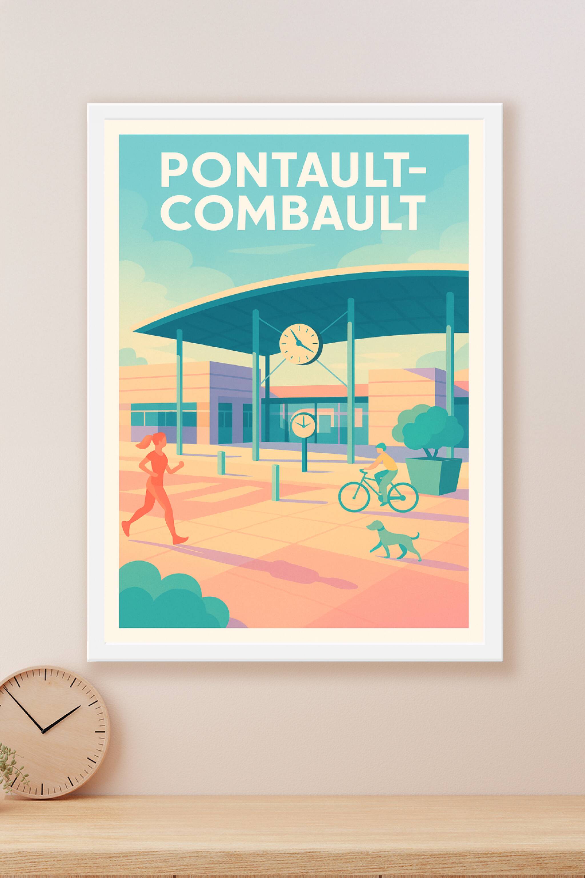 Affiche Pontault-Combault — Vie quotidienne et dynamisme urbain · poster d'art de Pontault-Combault