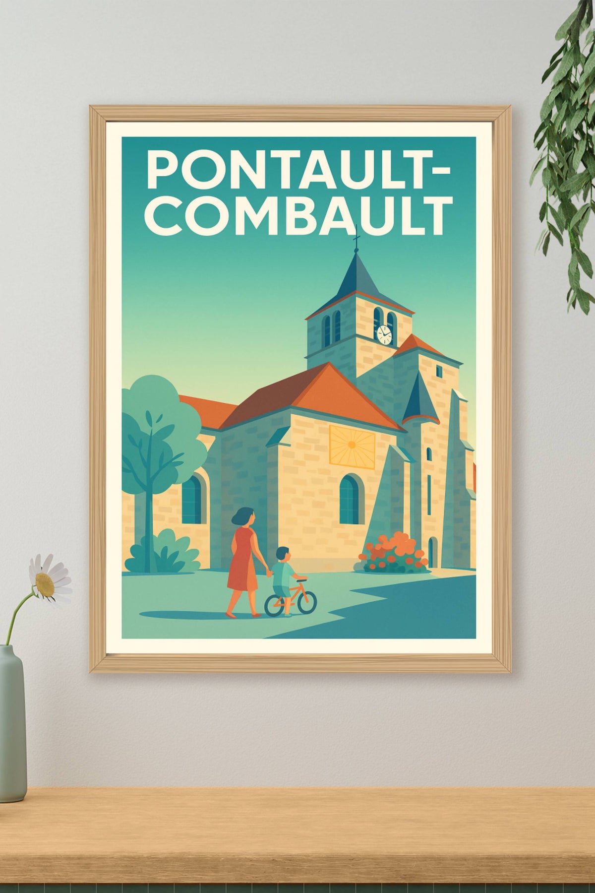 Affiche Pontault-Combault — Charme et Sérénité au Cœur de la Ville · poster d'art de Pontault-Combault