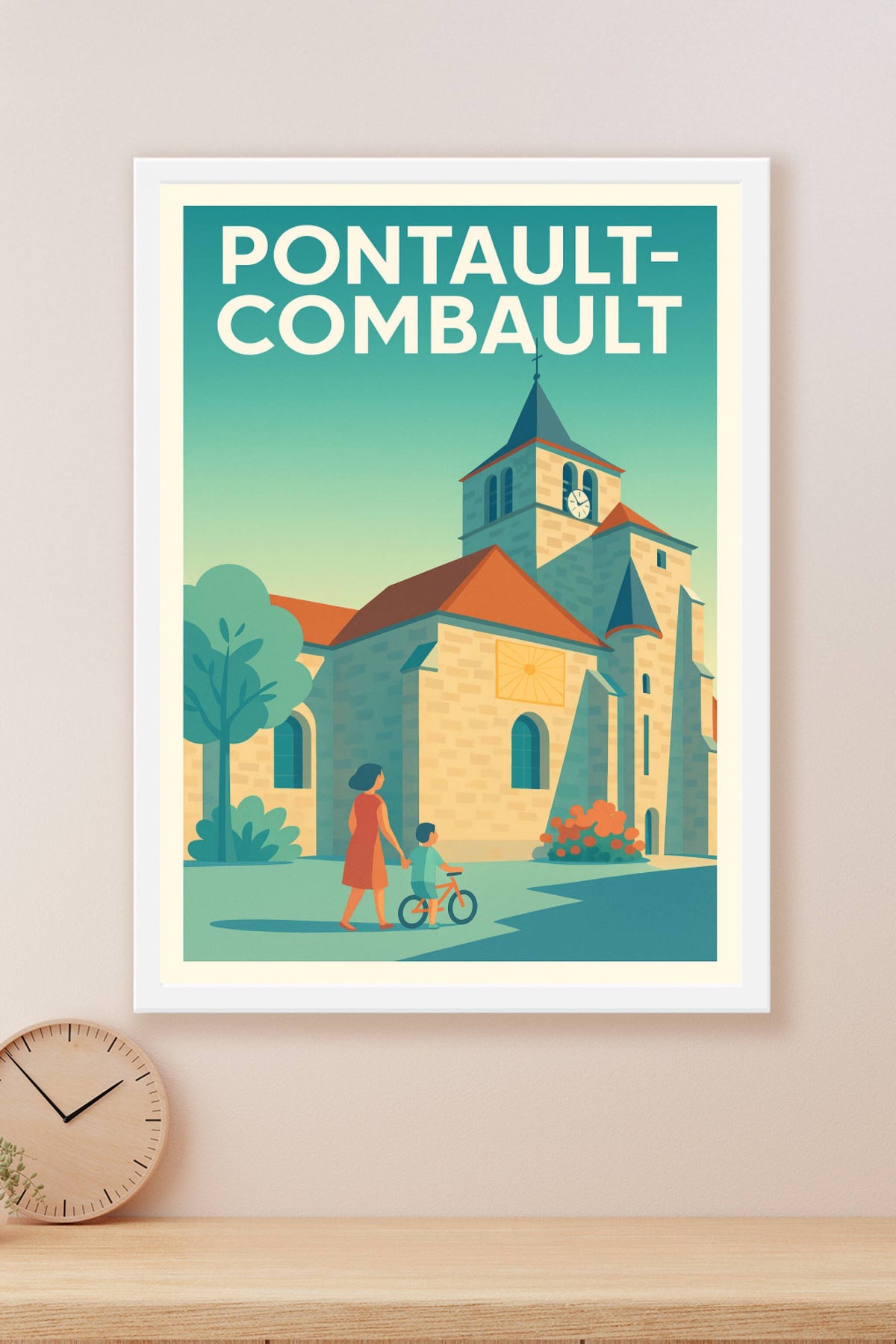 Affiche Pontault-Combault — Charme et Sérénité au Cœur de la Ville · poster d'art de Pontault-Combault