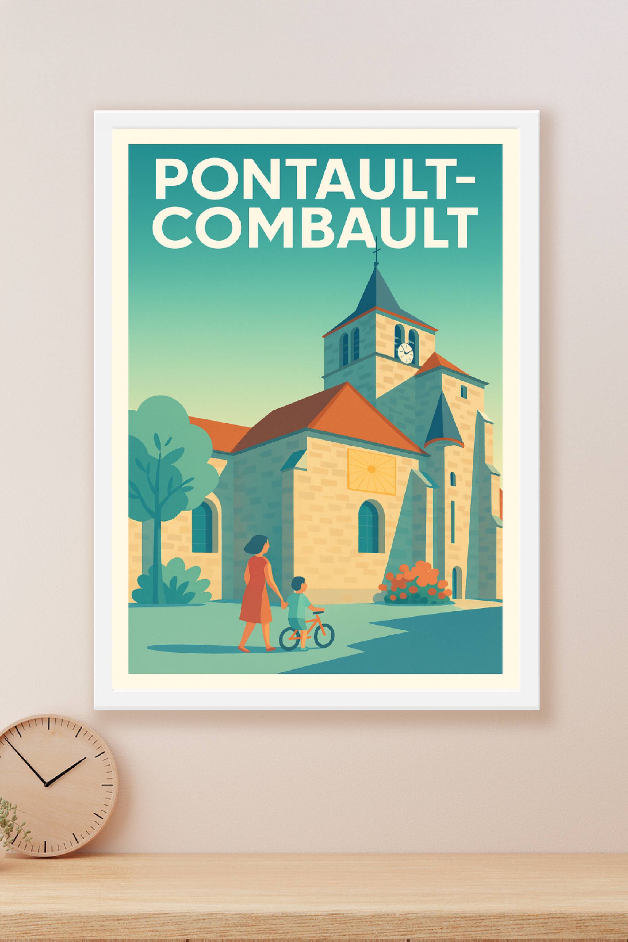Affiche Pontault-Combault — Charme et Sérénité au Cœur de la Ville · poster d'art de Pontault-Combault