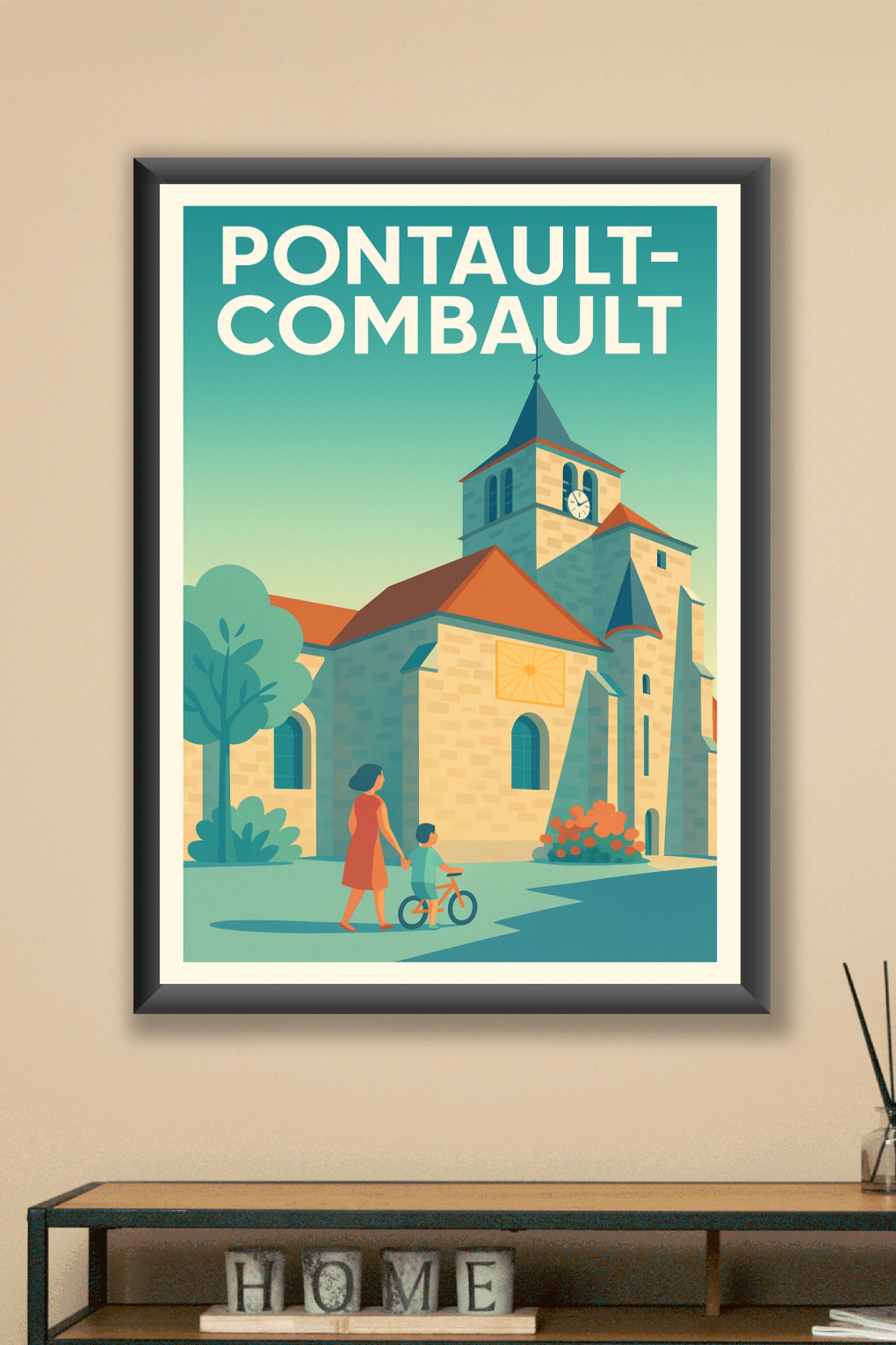 Affiche Pontault-Combault — Charme et Sérénité au Cœur de la Ville · poster d'art de Pontault-Combault