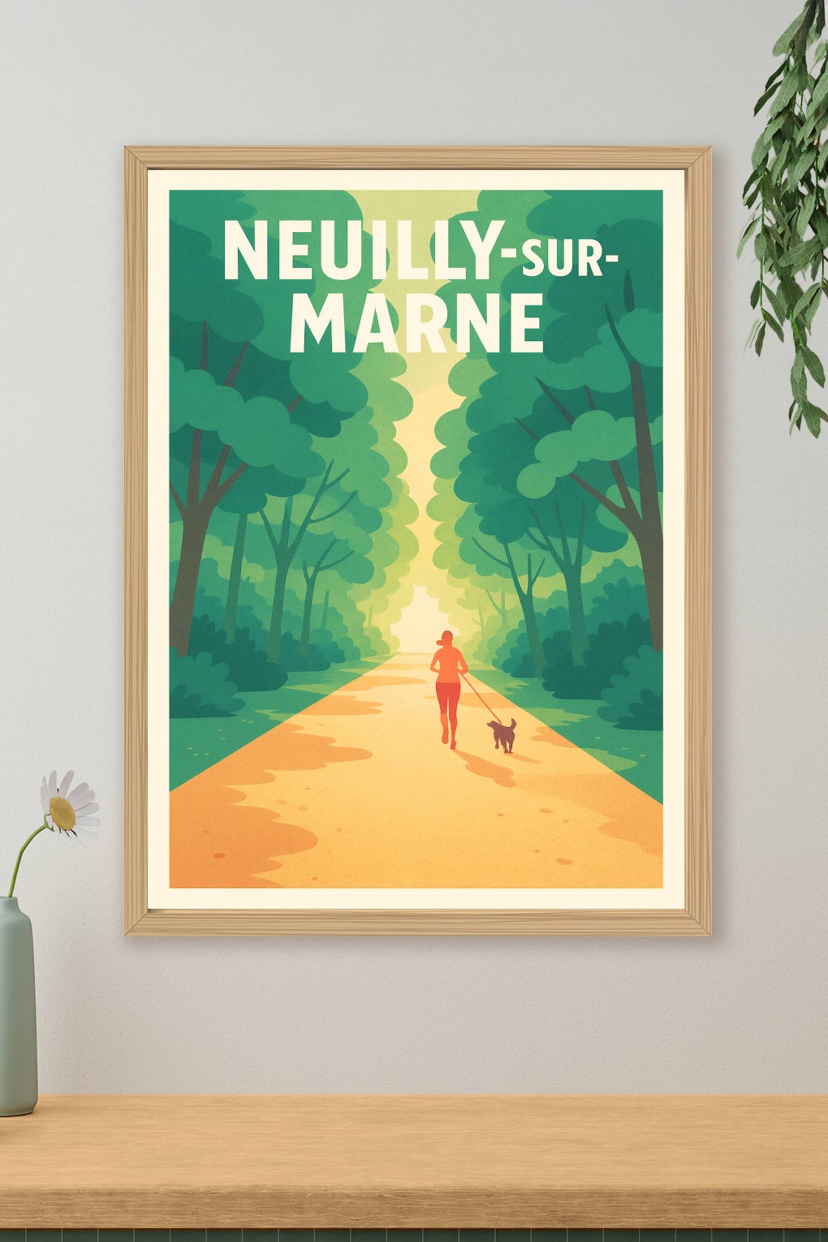 Affiche Neuilly-sur-Marne — Balade en pleine nature urbaine · poster d'art de Neuilly-sur-Marne