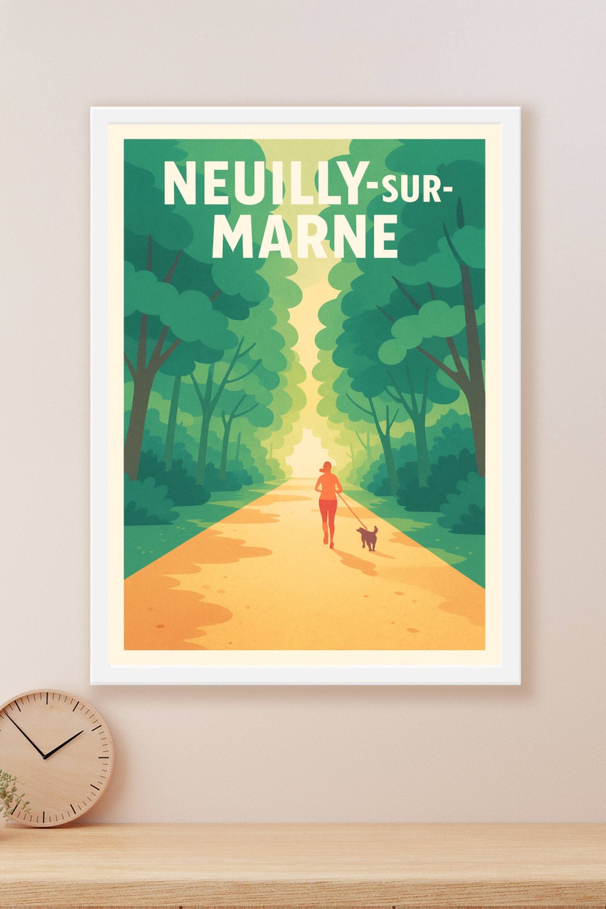 Affiche Neuilly-sur-Marne — Balade en pleine nature urbaine · poster d'art de Neuilly-sur-Marne