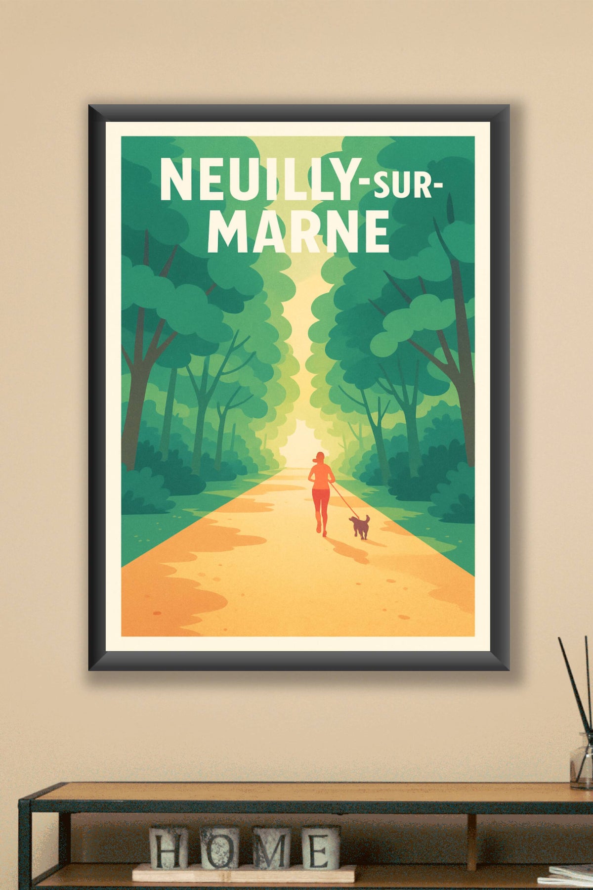 Affiche Neuilly-sur-Marne — Balade en pleine nature urbaine · poster d'art de Neuilly-sur-Marne