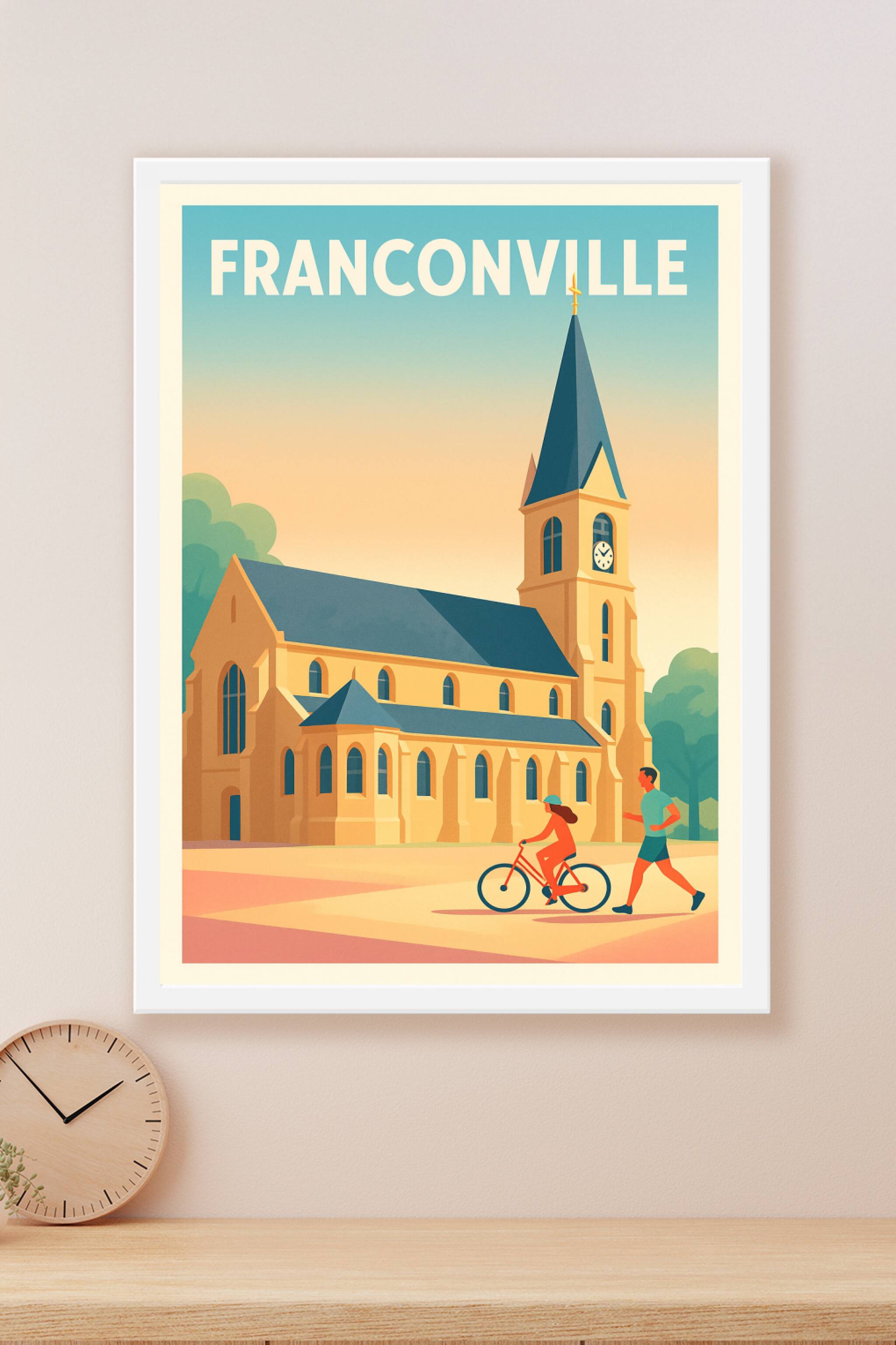 Affiche Franconville — Charme tranquille et patrimoine · poster d'art de Franconville