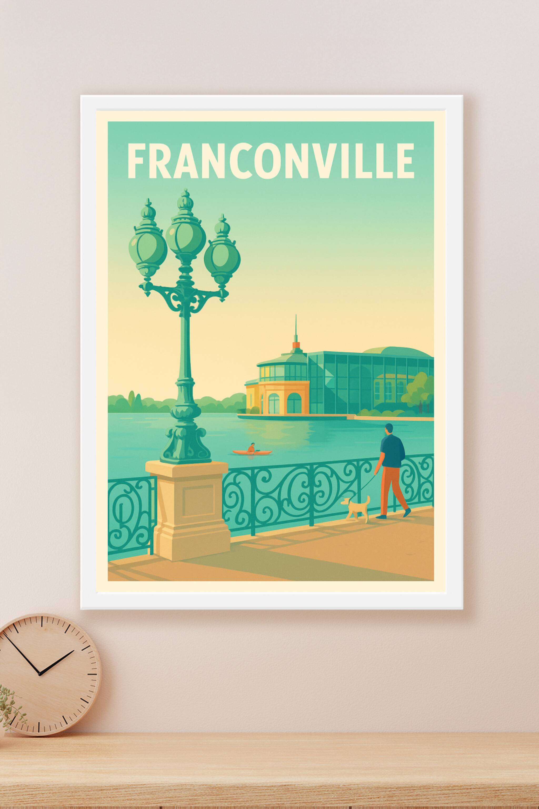 Affiche Franconville — Évasion au bord de l'eau · poster d'art de Franconville