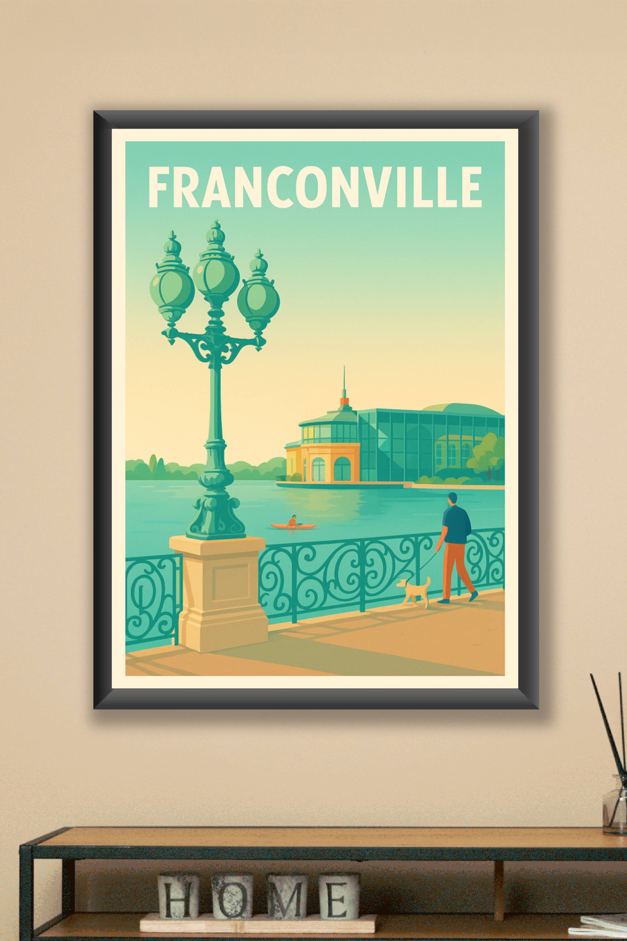 Affiche Franconville — Évasion au bord de l'eau · poster d'art de Franconville