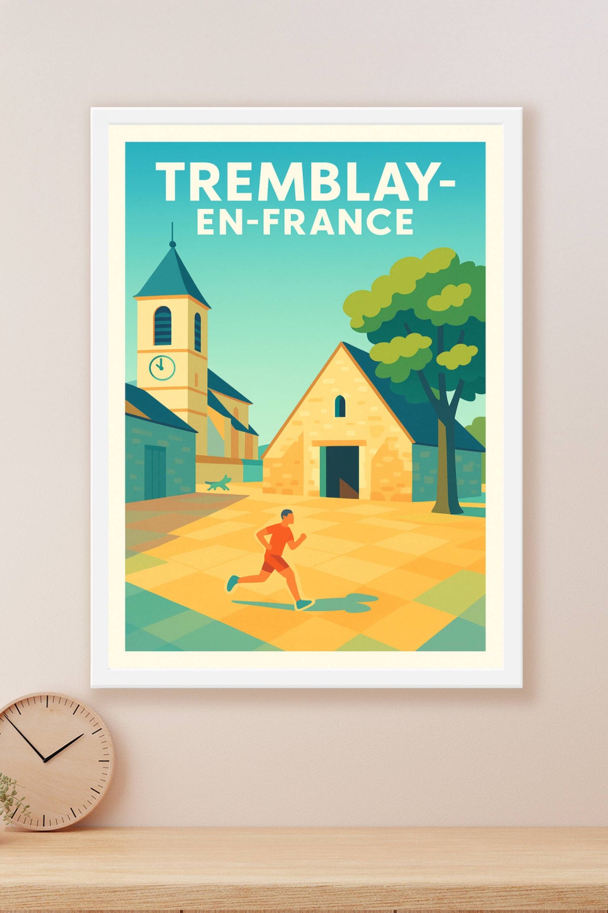 Affiche Tremblay-en-France — Sérénité et Vitalité au Village · poster d'art de Tremblay-en-France