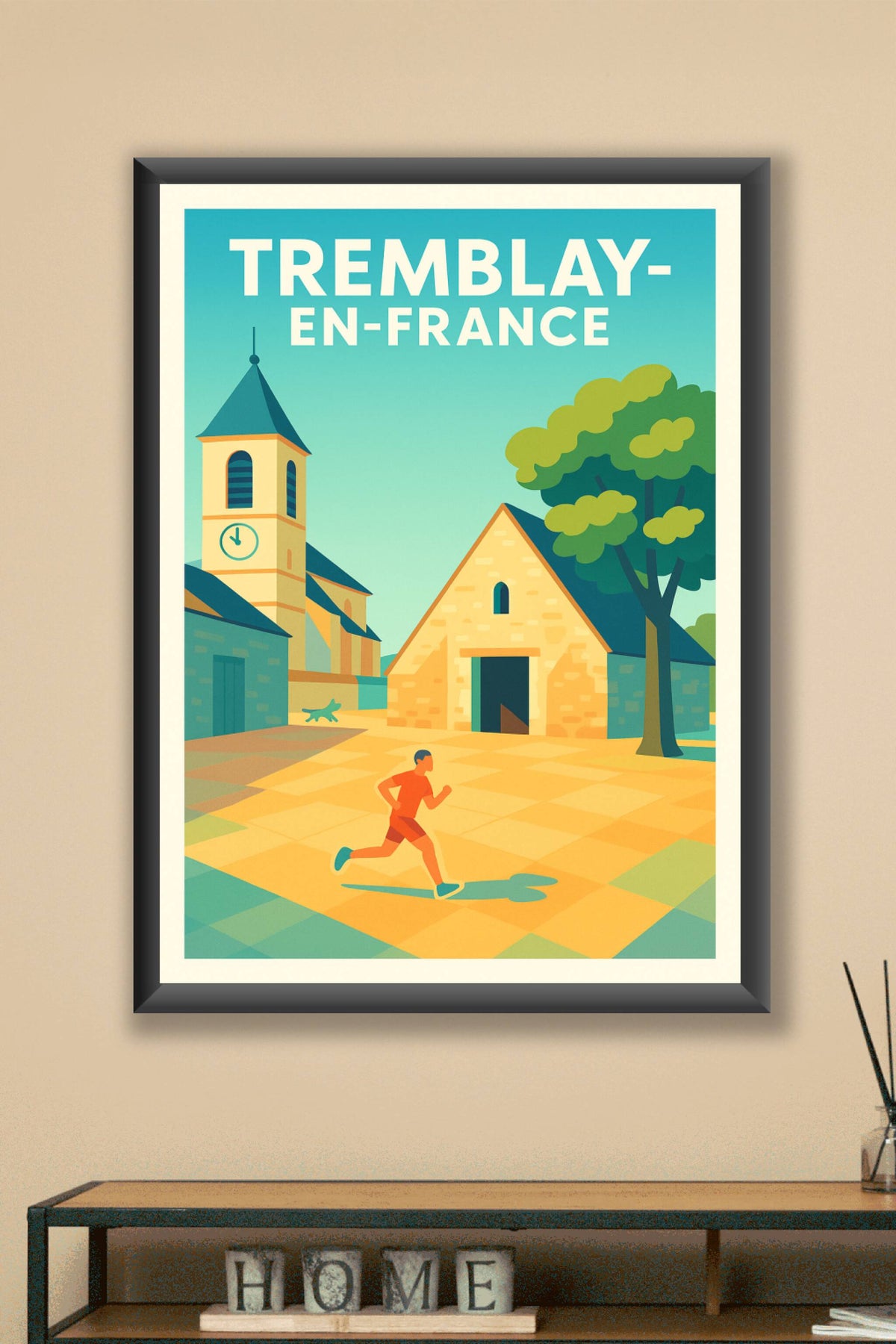 Affiche Tremblay-en-France — Sérénité et Vitalité au Village · poster d'art de Tremblay-en-France