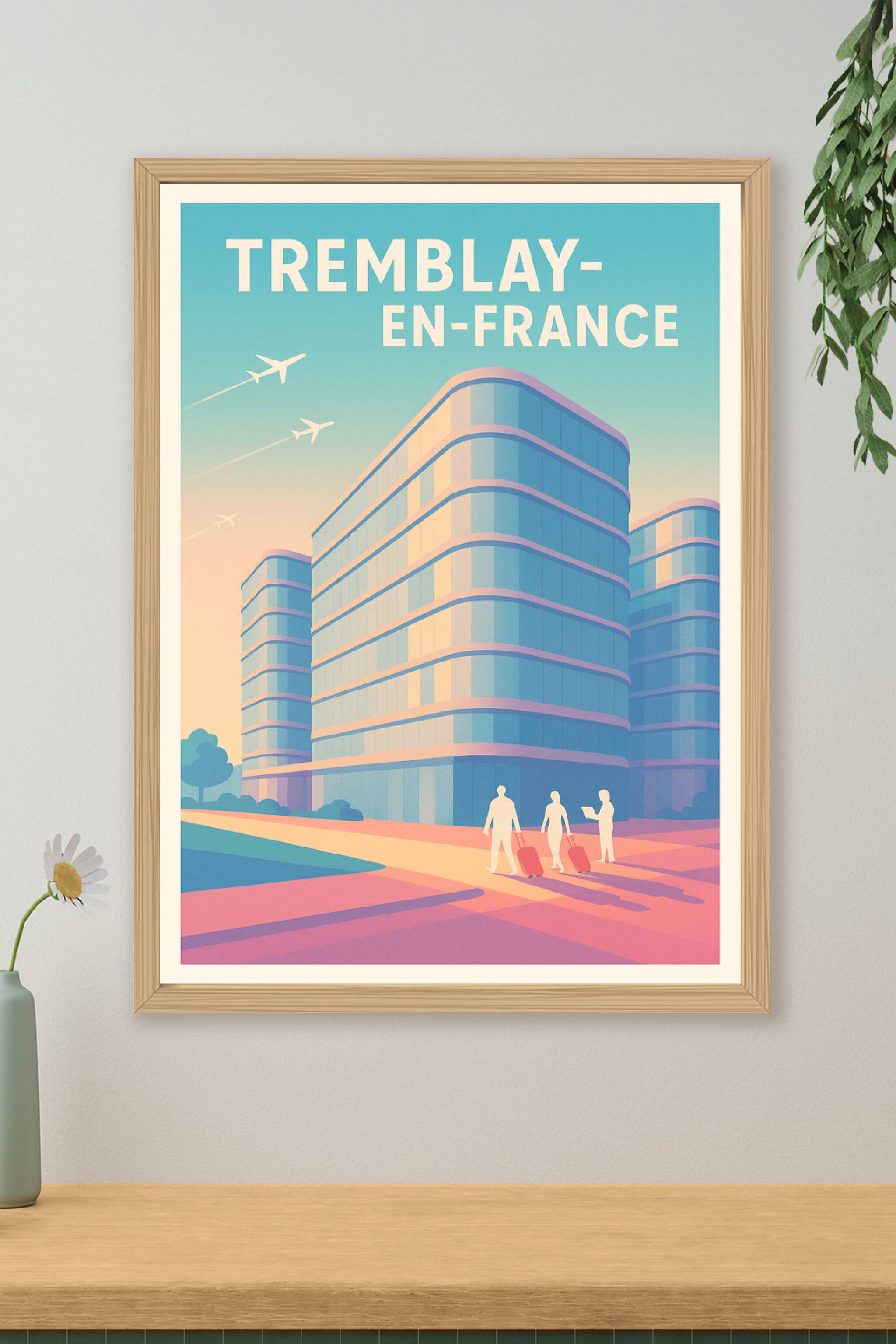 Affiche de Tremblay-en-France - Voyage et modernité en mouvement