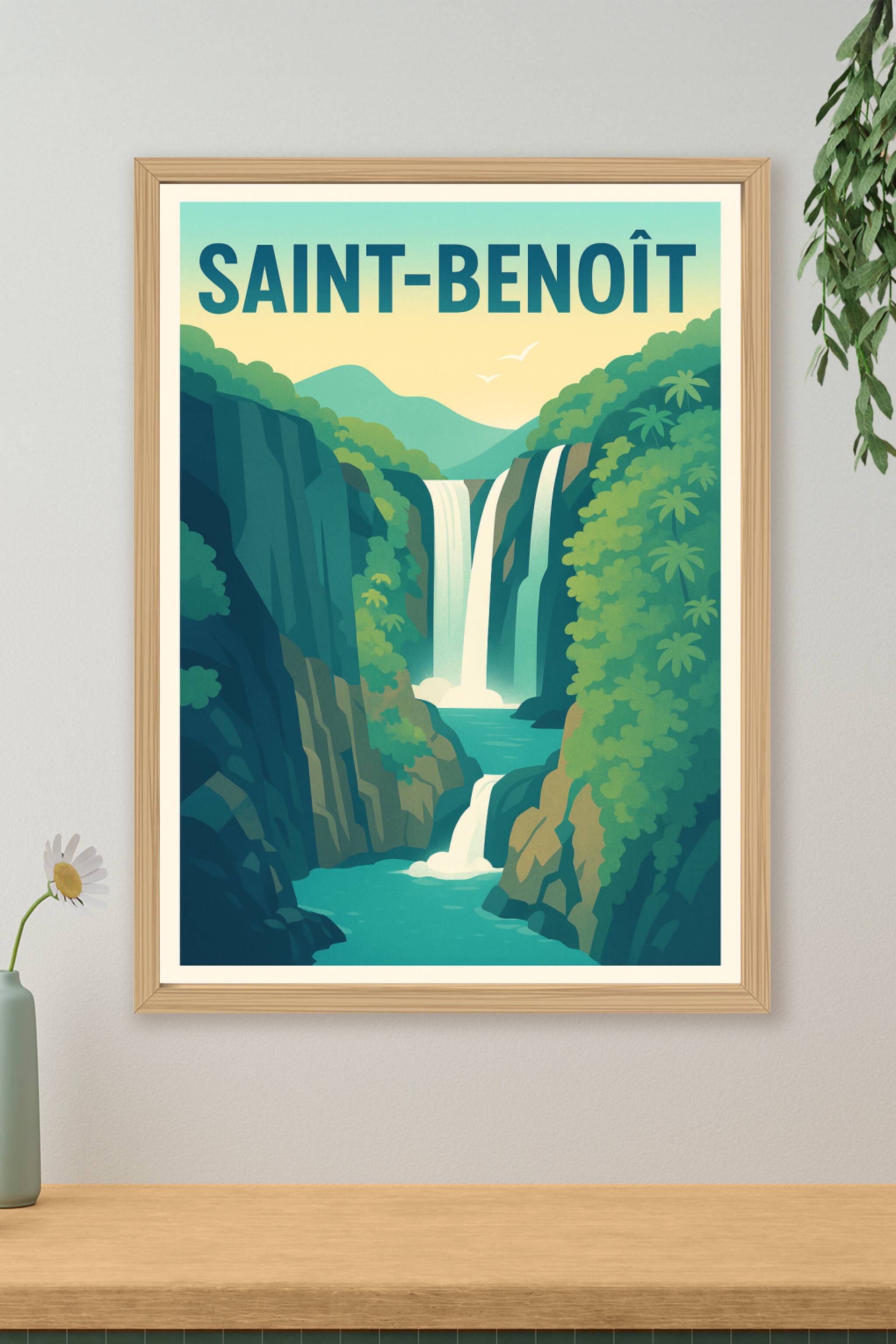 Affiche de Saint-Benoît - Évasion au cœur des cascades