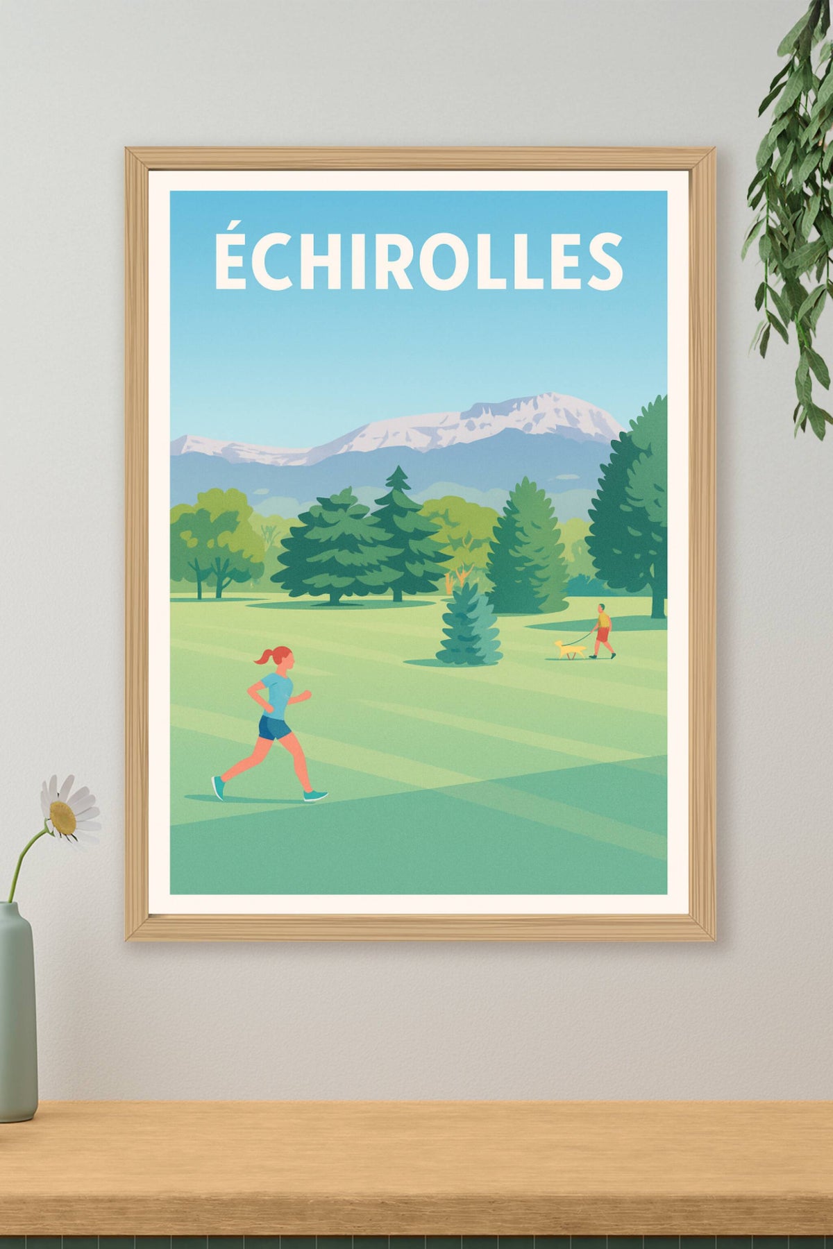 Affiche Échirolles — Échappée nature au pied des montagnes · poster d'art de Échirolles