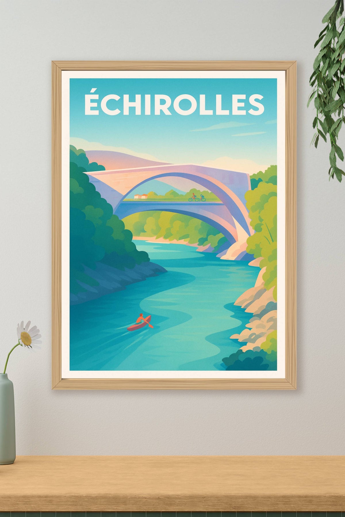 Affiche Échirolles — Évasion entre nature et architecture · poster d'art de Échirolles