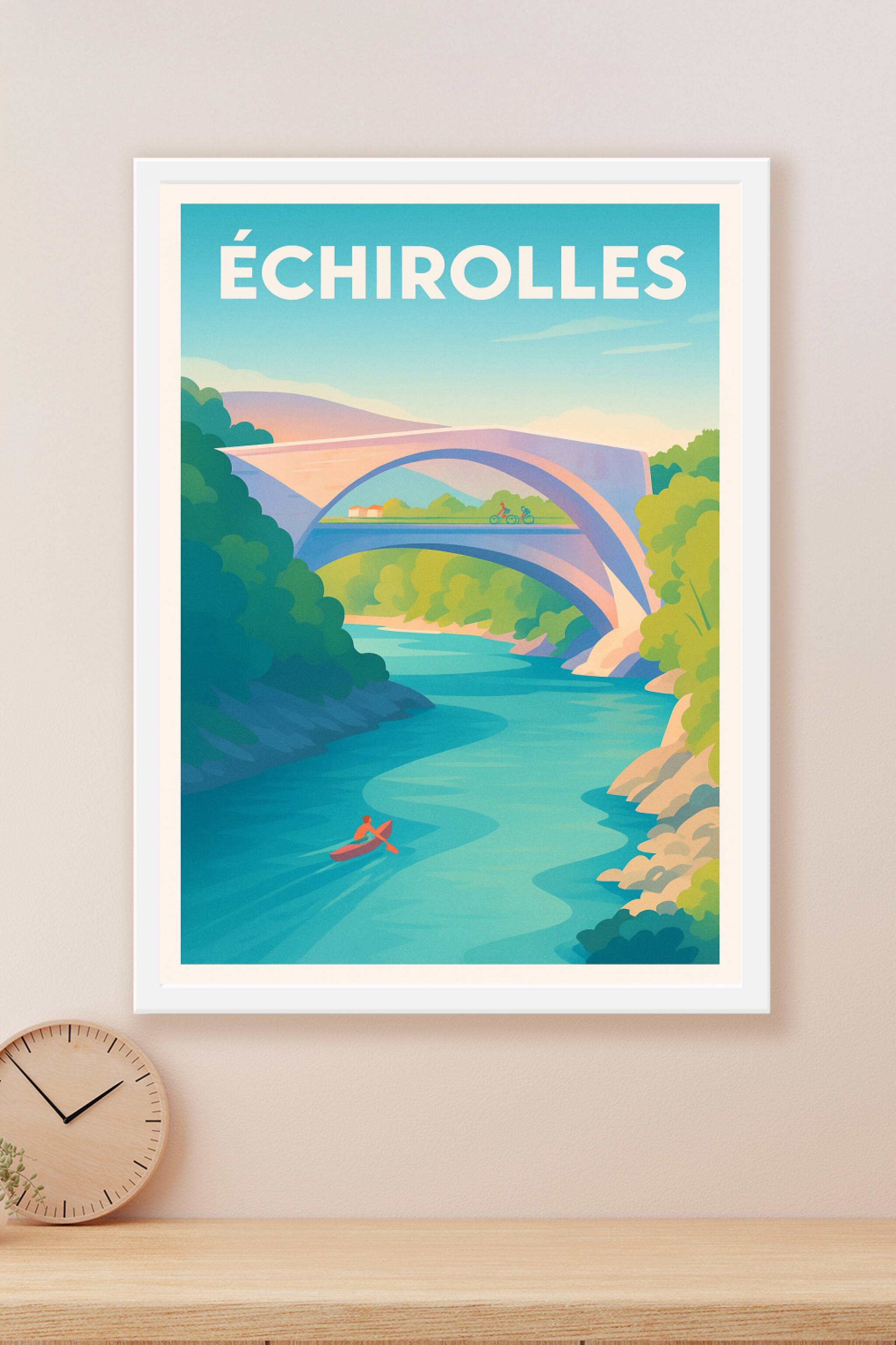 Affiche Échirolles — Évasion entre nature et architecture · poster d'art de Échirolles