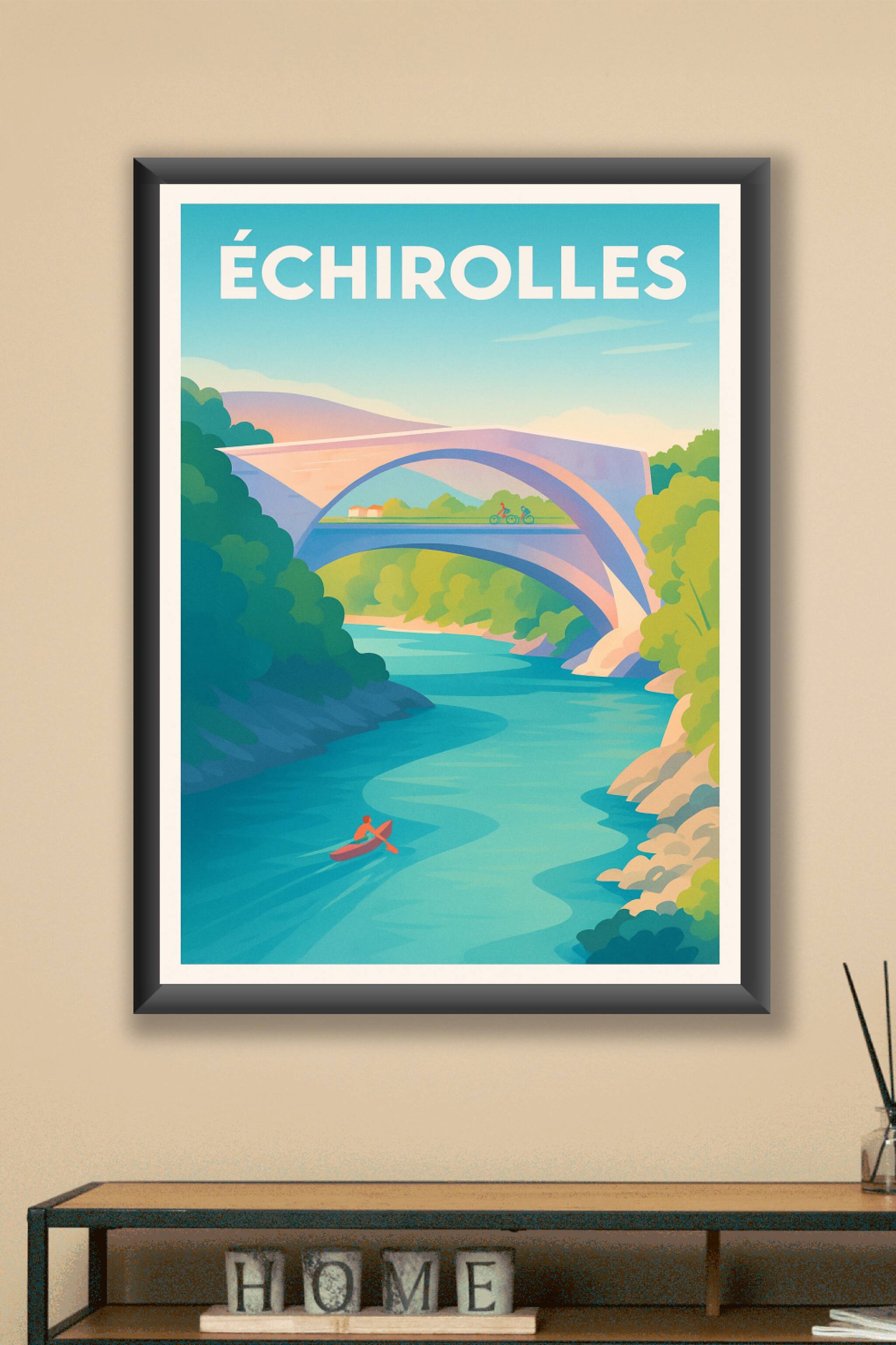 Affiche Échirolles — Évasion entre nature et architecture · poster d'art de Échirolles