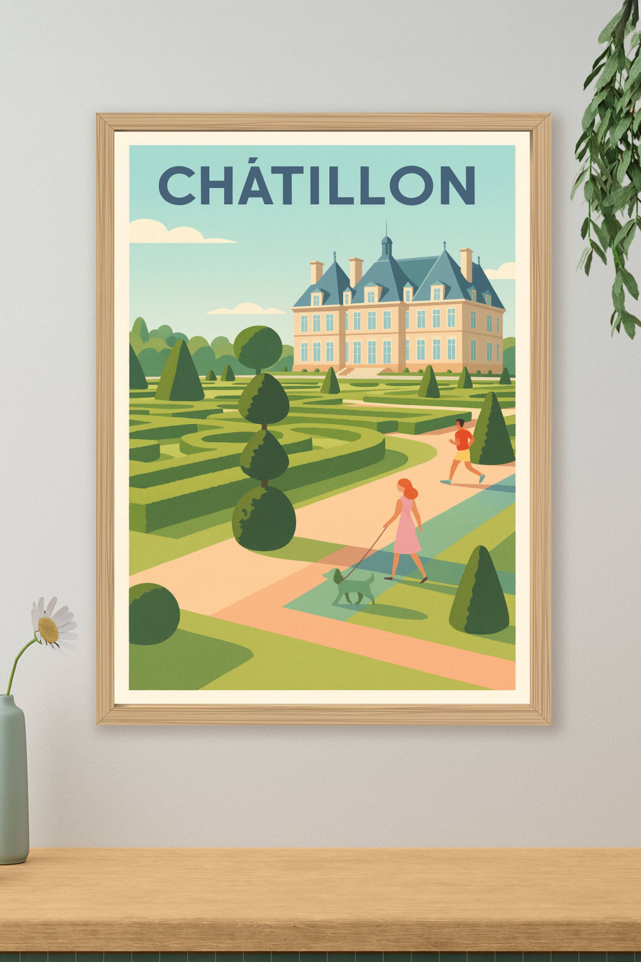 Affiche Châtillon — Charme et élégance à la française · poster d'art de Châtillon