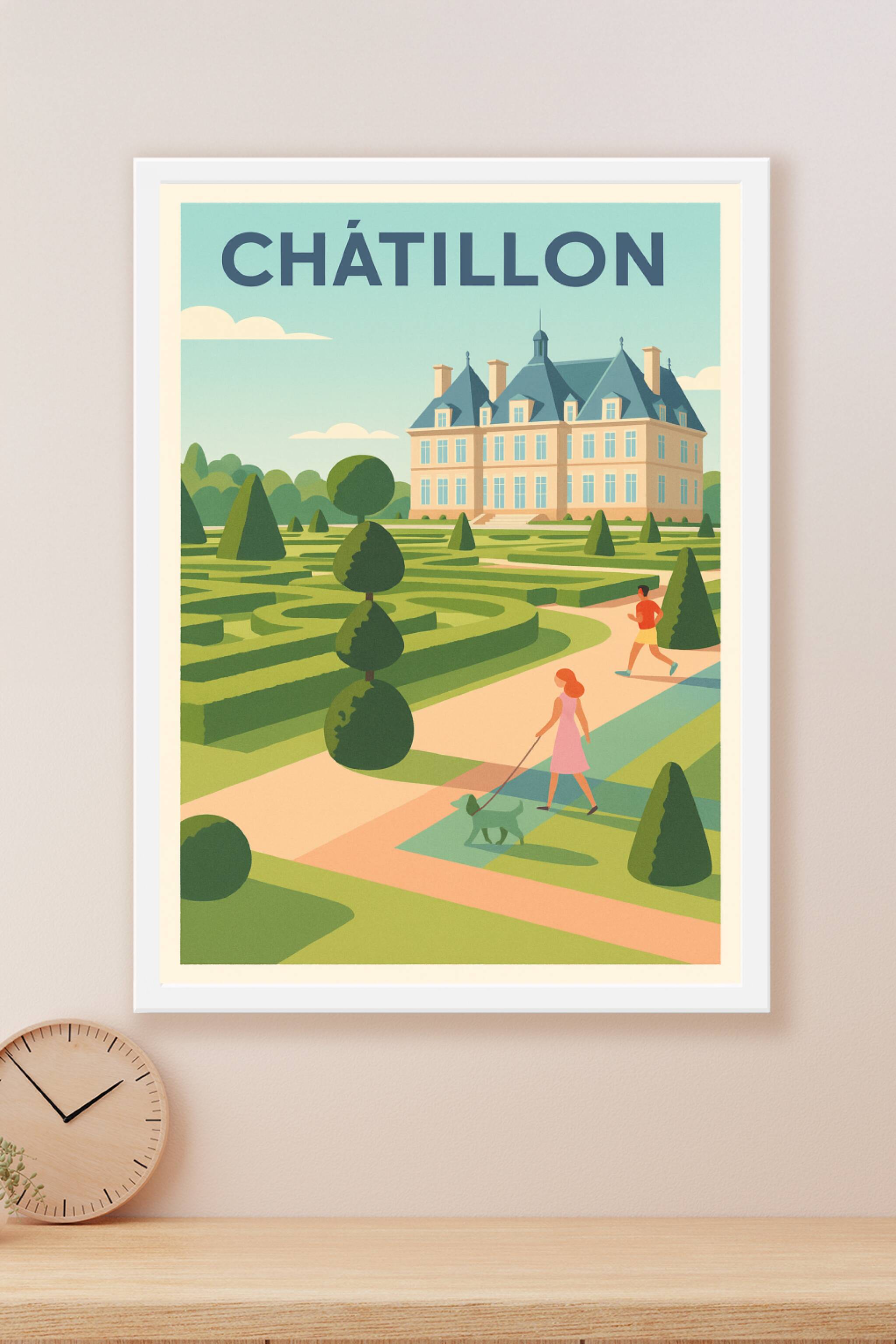 Affiche Châtillon — Charme et élégance à la française · poster d'art de Châtillon