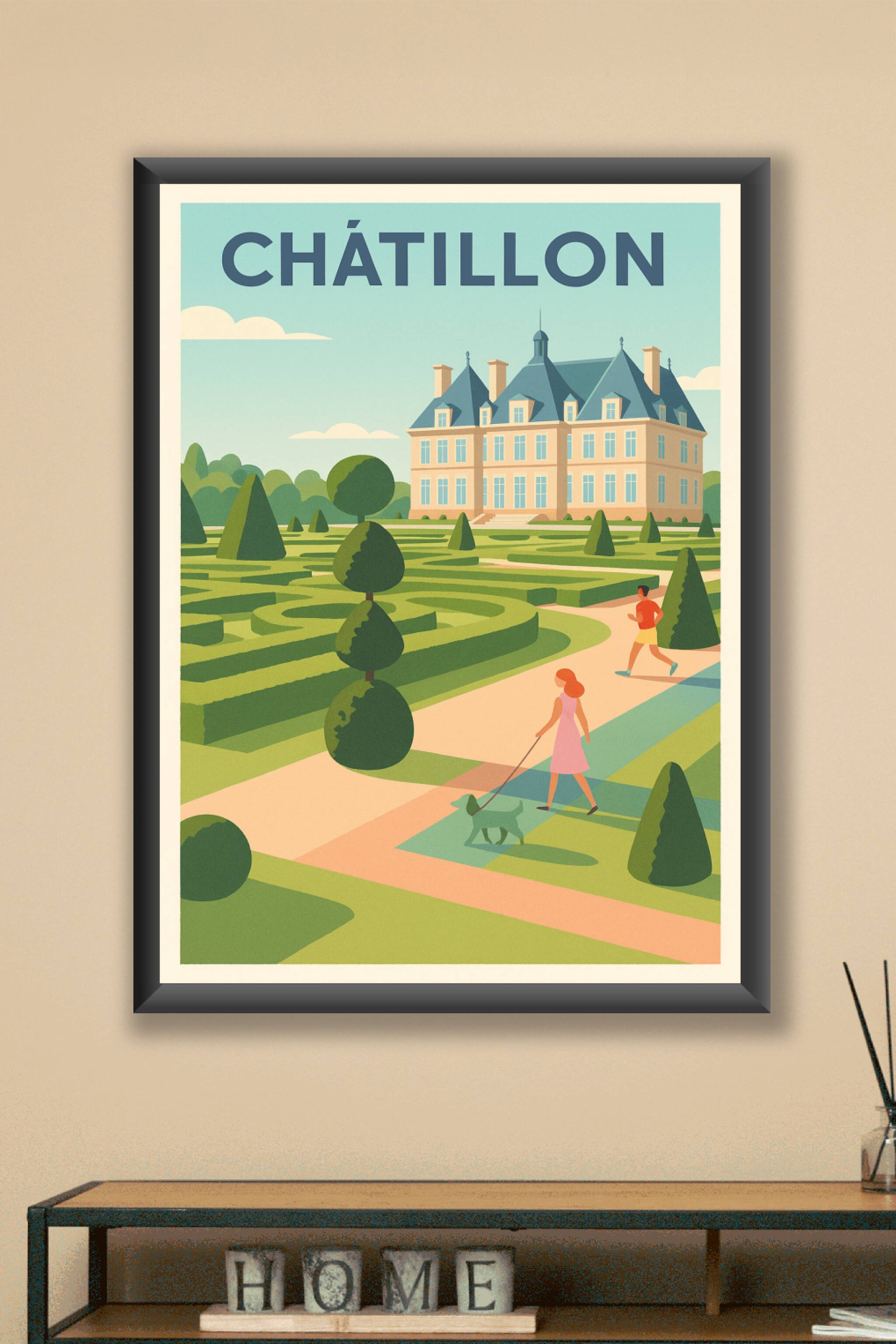 Affiche Châtillon — Charme et élégance à la française · poster d'art de Châtillon