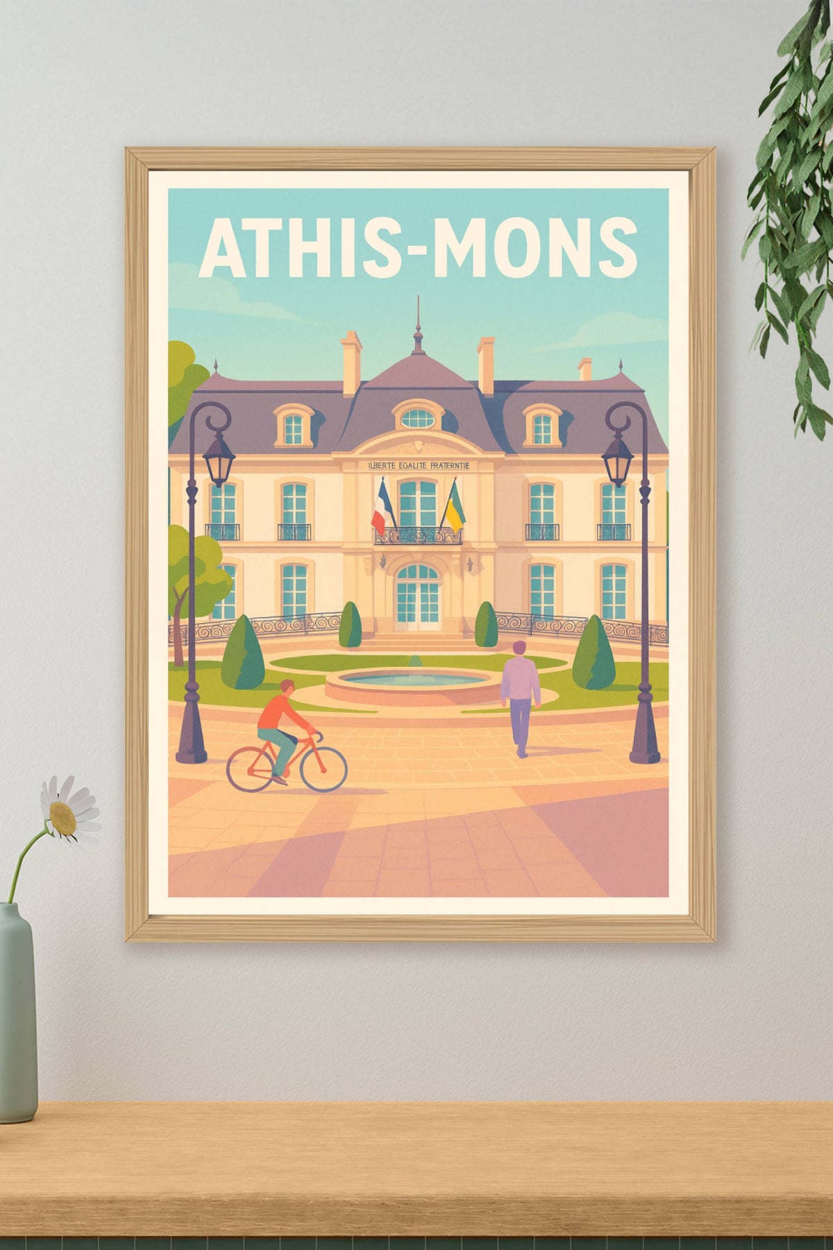 Affiche Athis-Mons — Élégance et sérénité au cœur de la ville · poster d'art de Athis-Mons