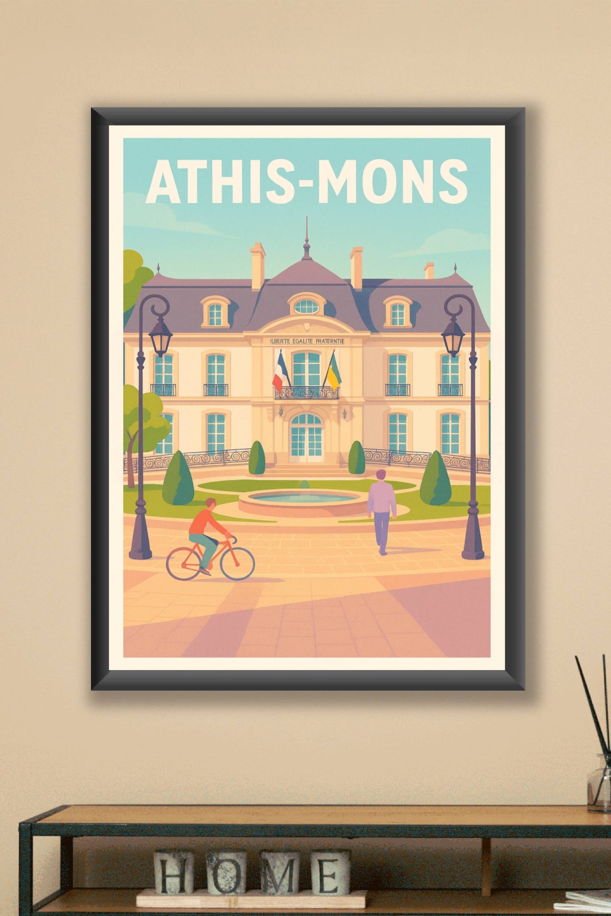 Affiche Athis-Mons — Élégance et sérénité au cœur de la ville · poster d'art de Athis-Mons