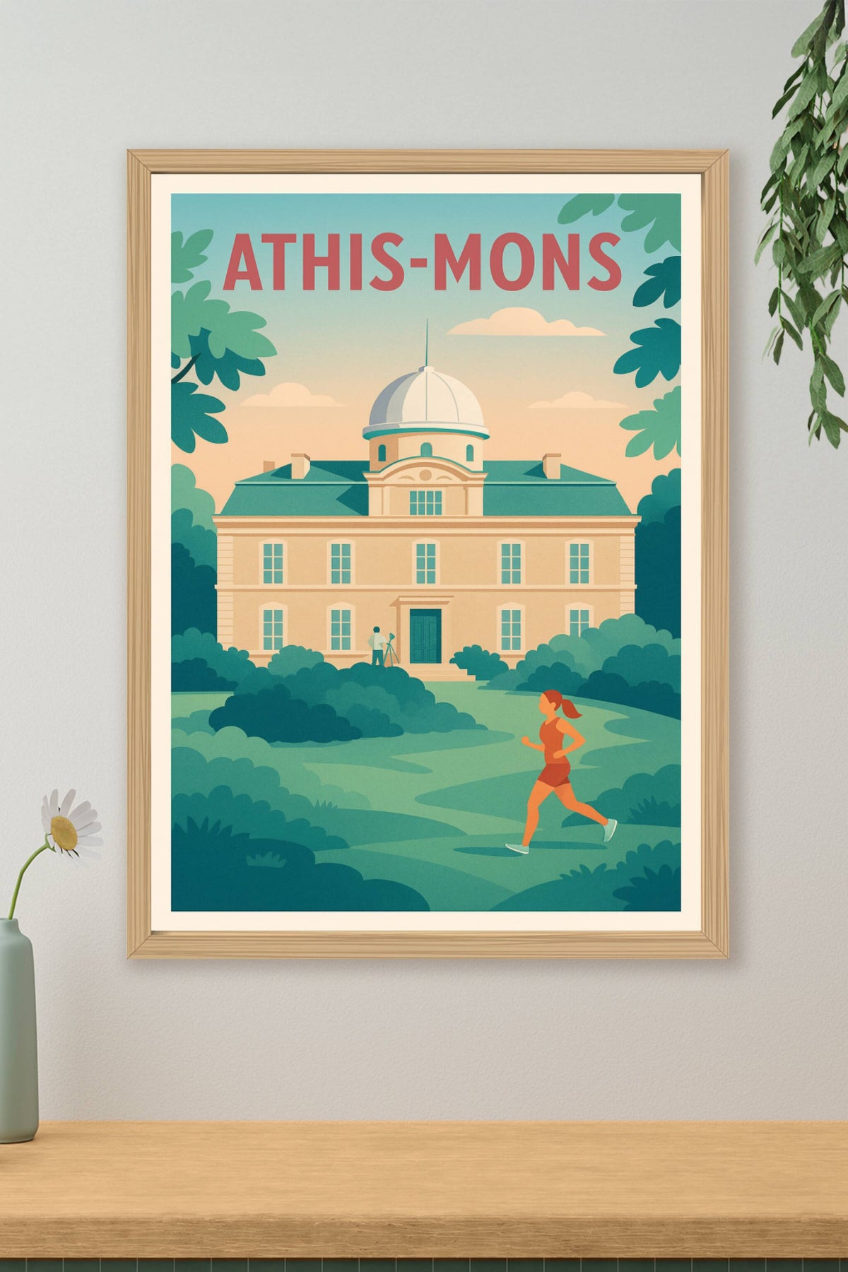 Affiche Athis-Mons — Élégance et nature au rendez-vous · poster d'art de Athis-Mons