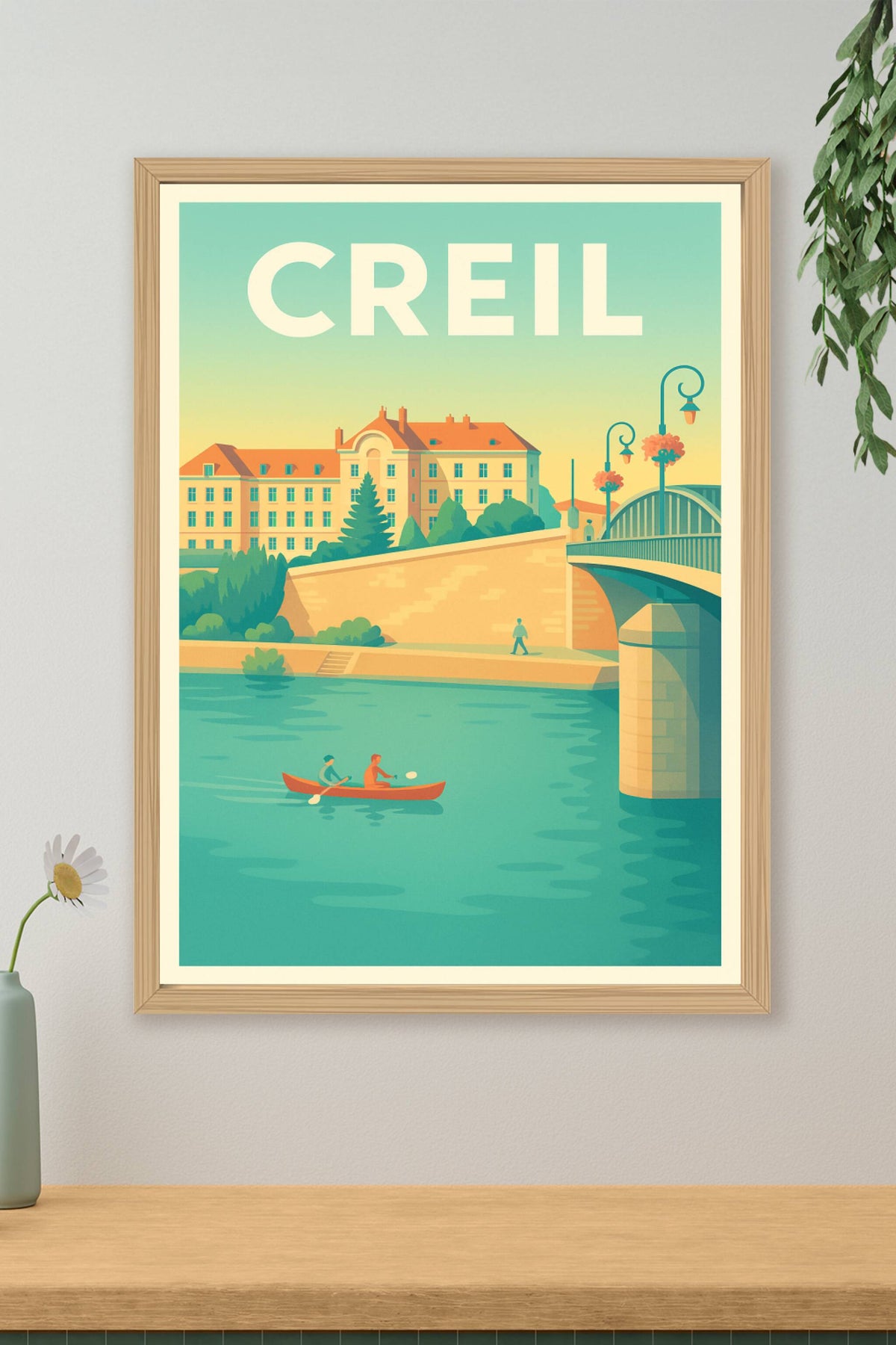 Affiche Creil — Douceur au fil de l'eau · poster d'art de Creil
