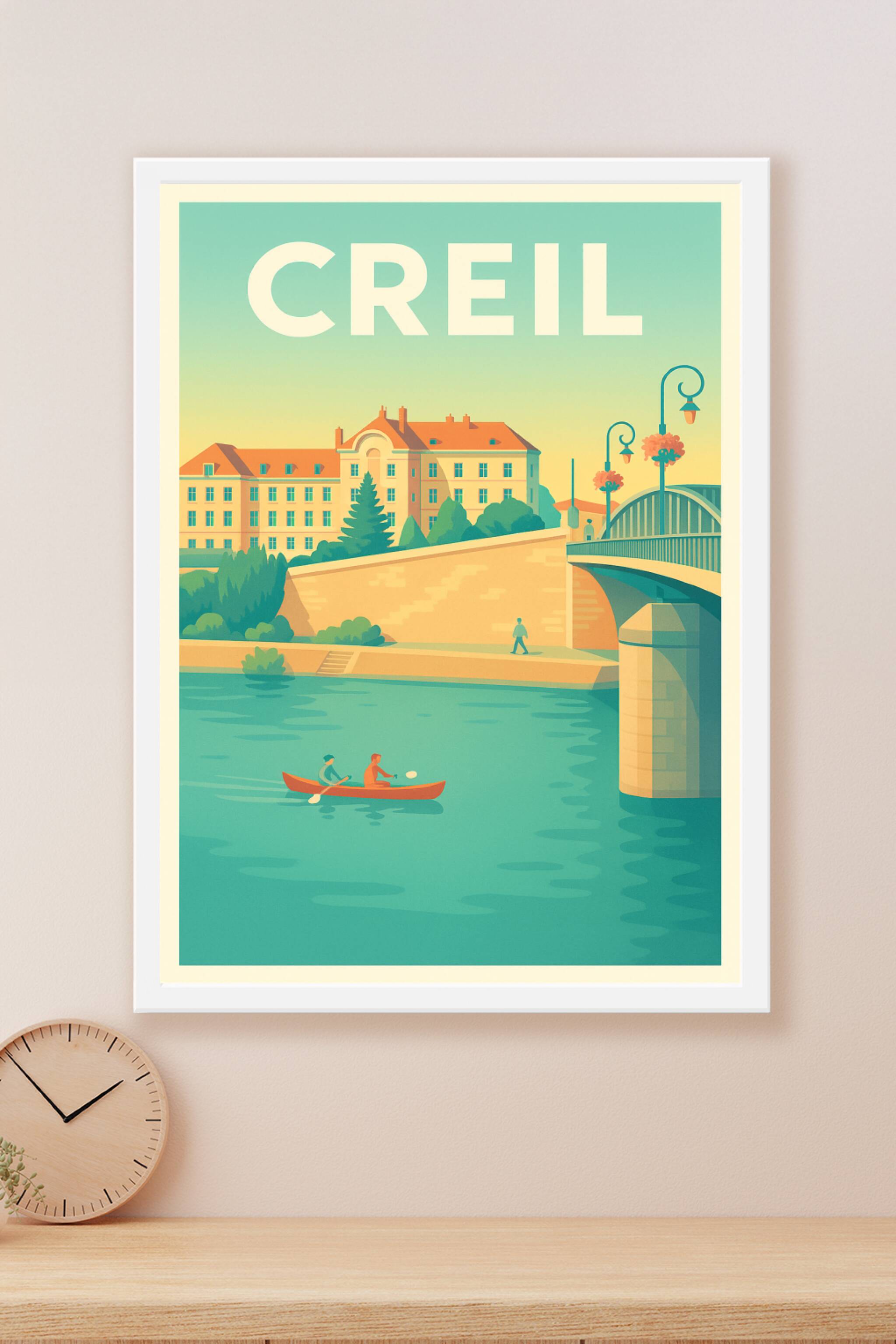 Affiche Creil — Douceur au fil de l'eau · poster d'art de Creil