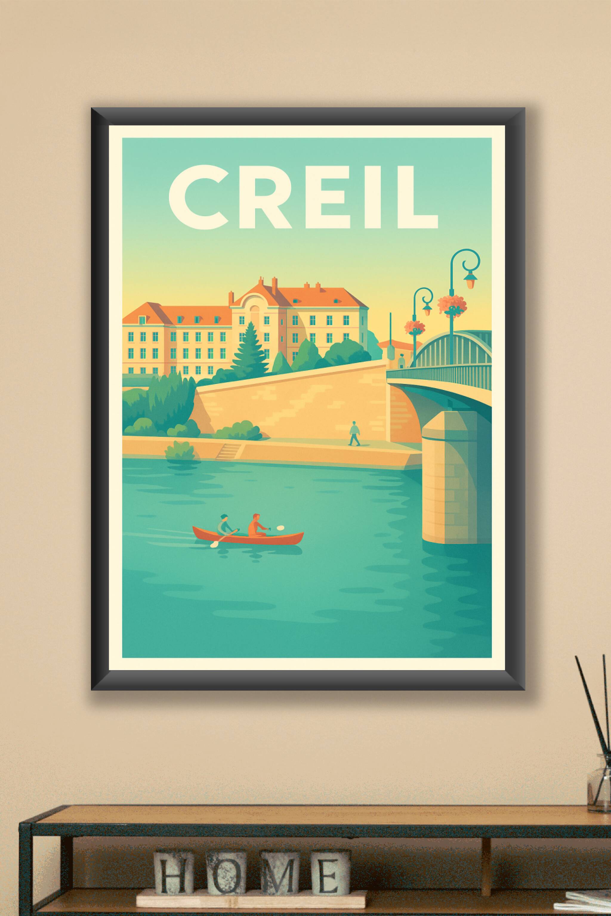 Affiche Creil — Douceur au fil de l'eau · poster d'art de Creil