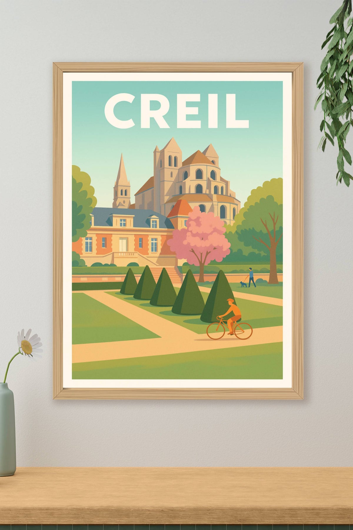 Affiche Creil — Charme et sérénité au cœur de la ville · poster d'art de Creil